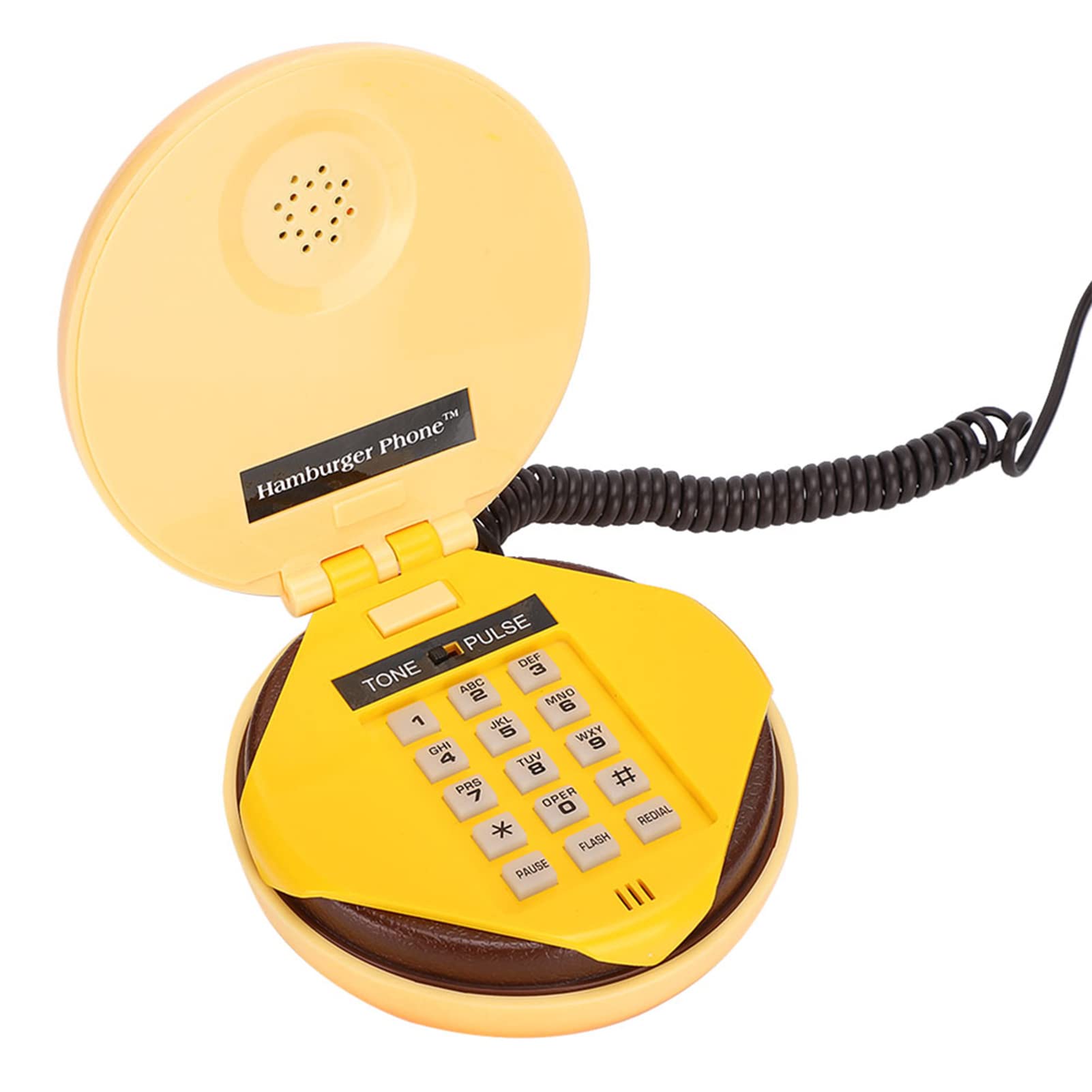 Wired Landline Hamburger Phone,Novelty Emulational Hamburger Cheeseburger Telephone Wire Landline Phone,Home Restaurant Hotel Of