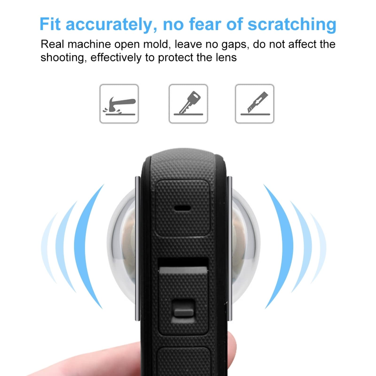 For Insta 360 X3 Lens Protector, Puluz Dual Lens Guards For Insta360 X3 Protective Case Pc Protective Cover Sticky Lens Guards F