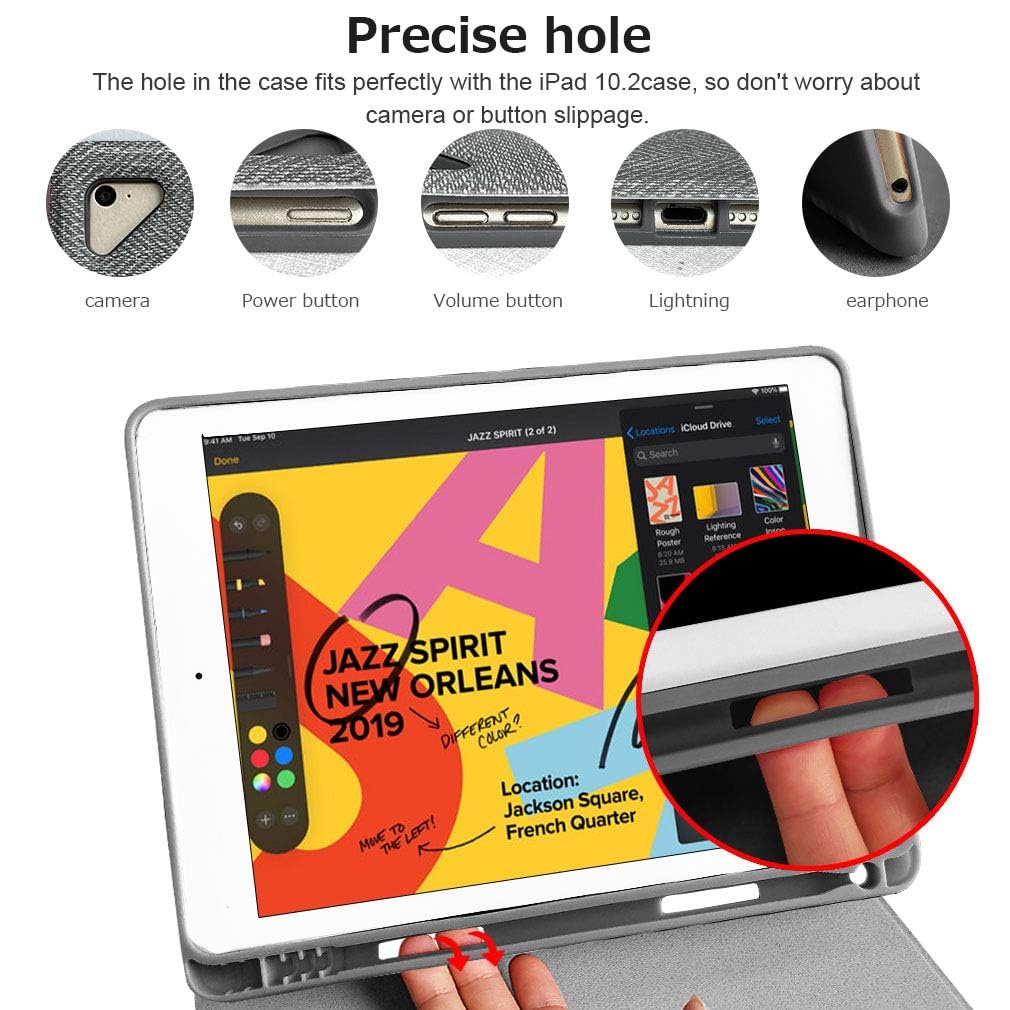 Amzcase For Ipad Pro 9.7 Inch Case With Keyboard For Ipad 6Th Generation(2018),For Ipad 5Th Generation(2017),For Ipad Air 2/1 Ca