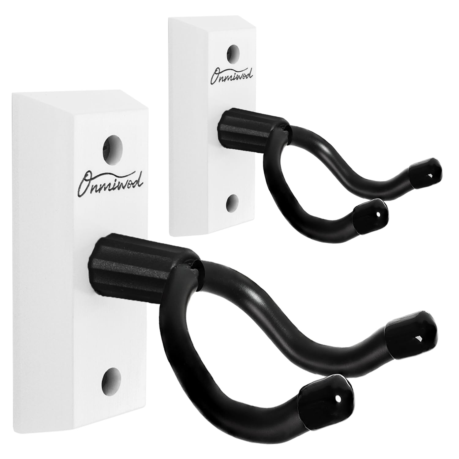Ukulele Wall Mount Hanger 2 Pack, White Hardwood U Shaped Ukulele Holder Hanger, Ukulele Wall Mount Hook For Ukulele Banjo Mando