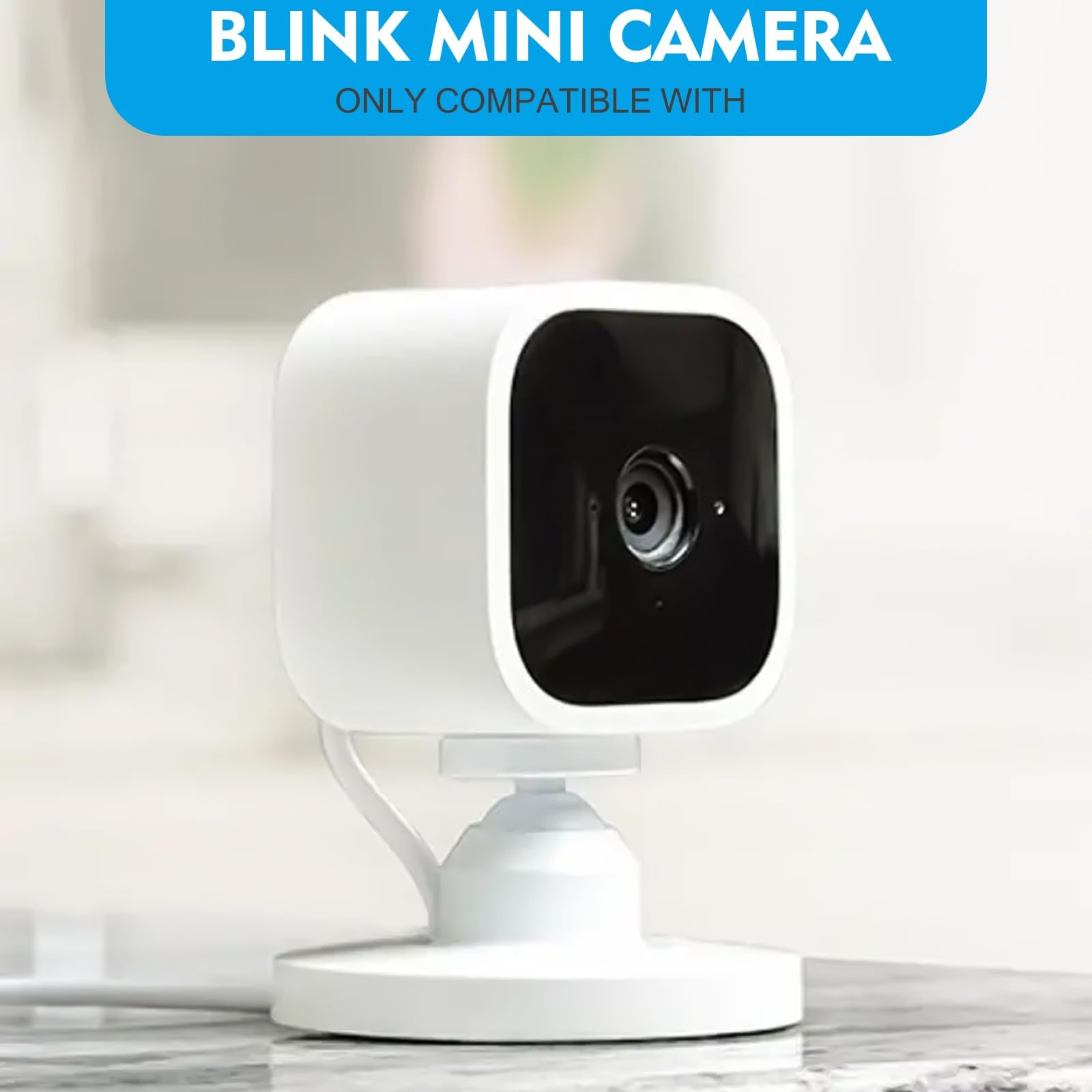 Voyaux Adhesive Wall Mount Bracket For Blink Mini Indoor Camera, No Drill, No Screws, Decorate Damage Free, Easy To Install (2 P