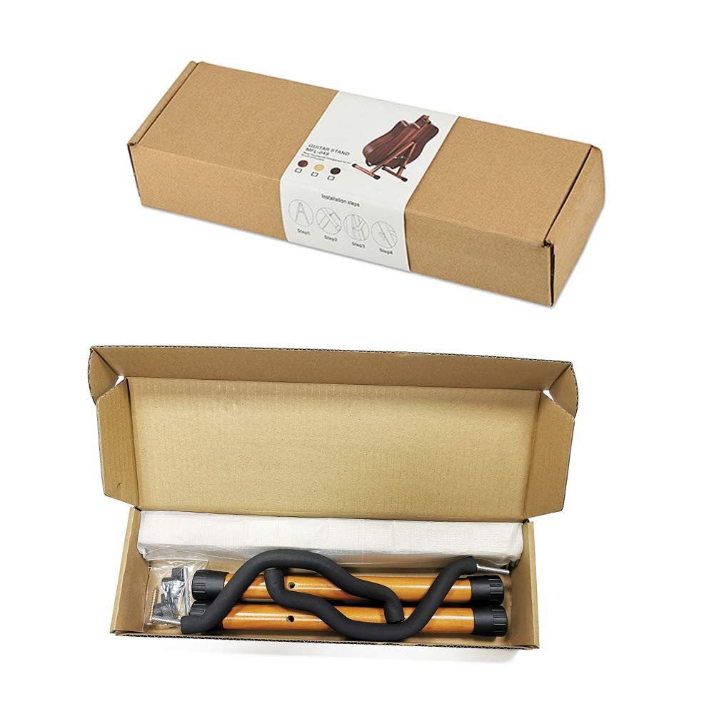 Koldot Wooden Guitar Stand For Acoustic Electric Bass Classical Guitar Banjo Ukulele Portable Folding A-Frame Travel Guitar Stan