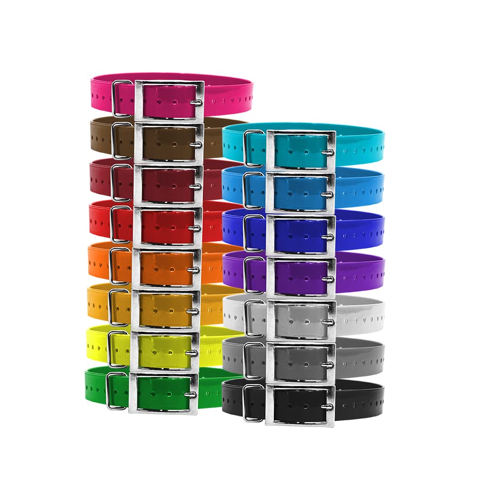 Standard 1'' Replacement Dog Collar Straps For Garmin Tt10, Tt15/Tt15X, T5/T5X, And Dc50 (Orange)