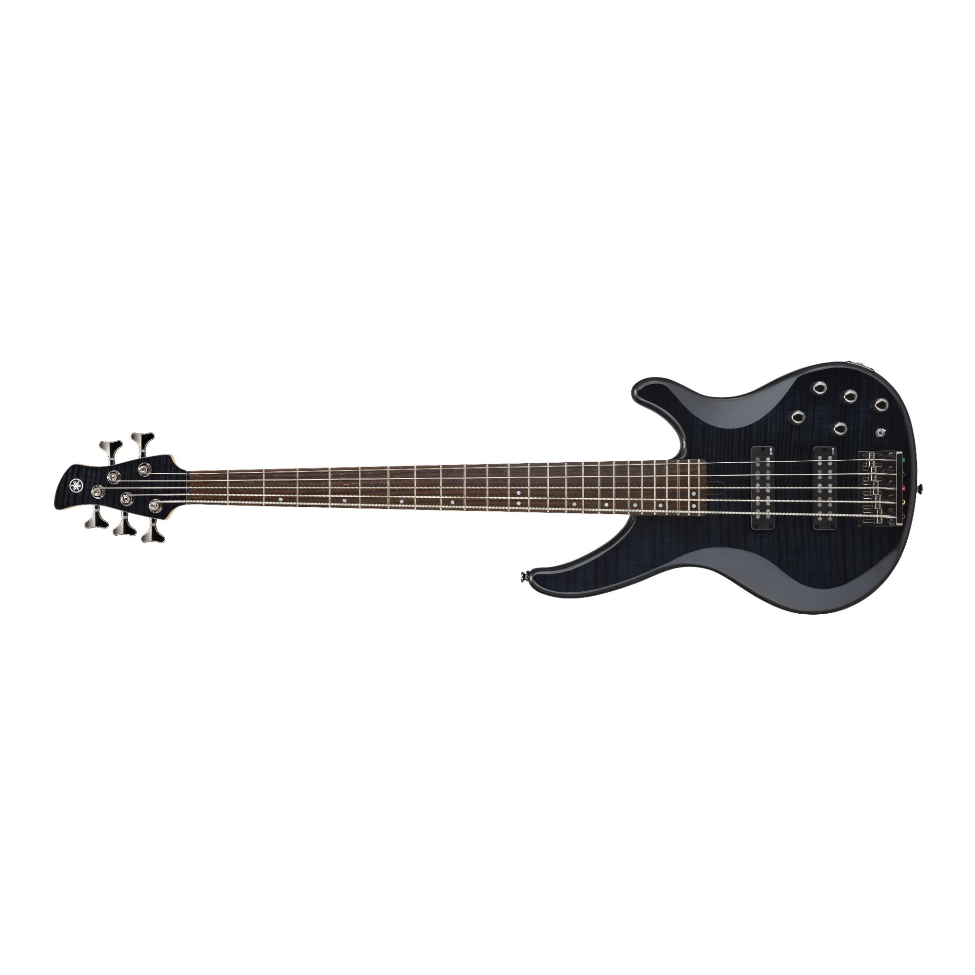 Yamaha Trbx605 5 String Flamed Maple Bass Guitar, Translucent Black
