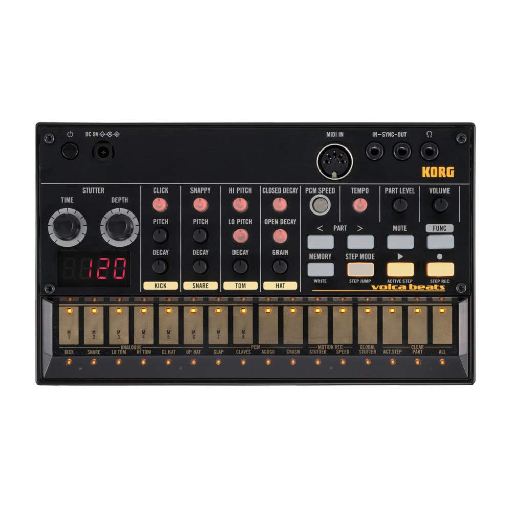 Korg, 16 Key Synthesizer (Volcabeats),Black