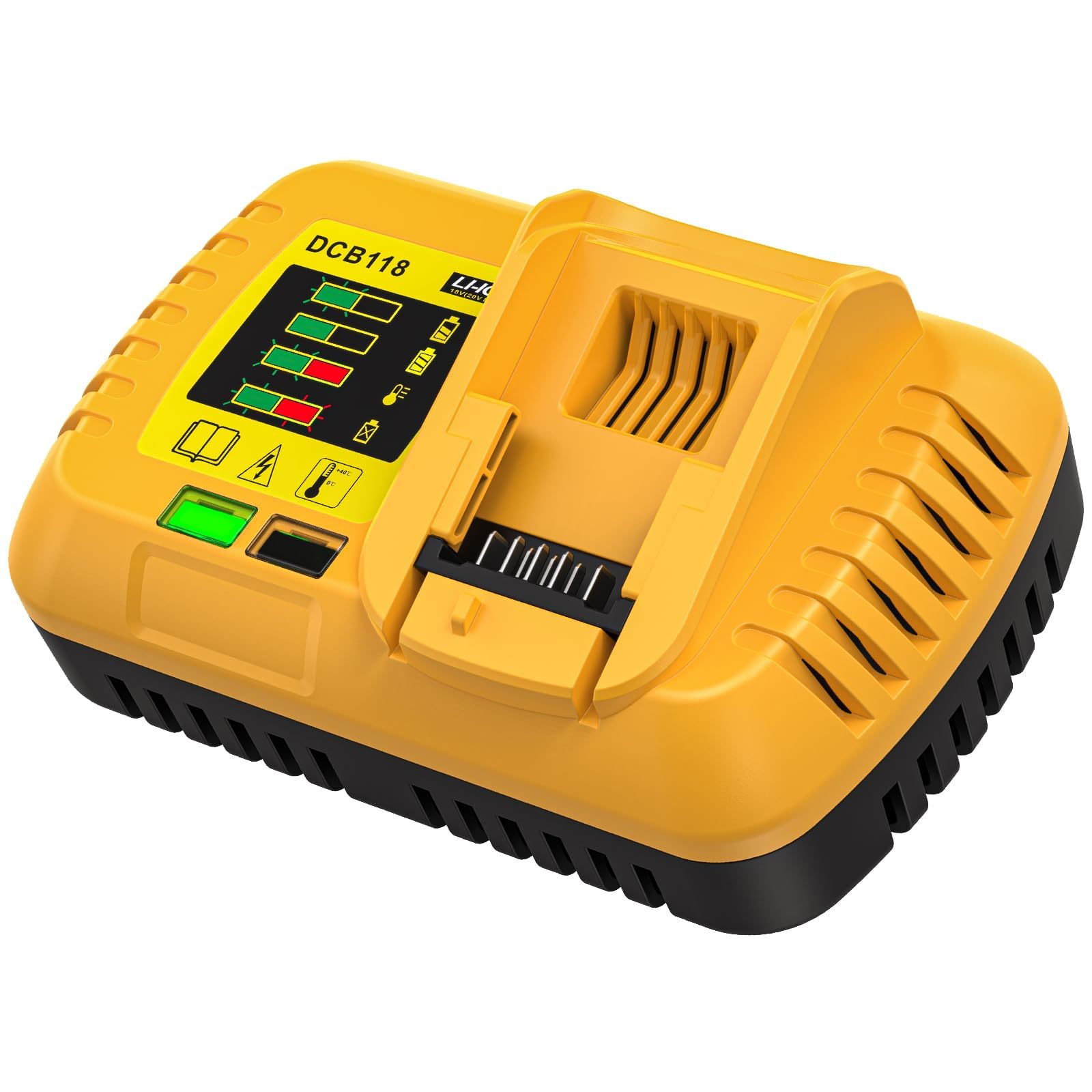 Dcb118 For Dewalt Battery Charger, Replace For Dewalt 20V Max And 60V Max Rapid Charge, Compatible With All 20V Max* And 60V Max