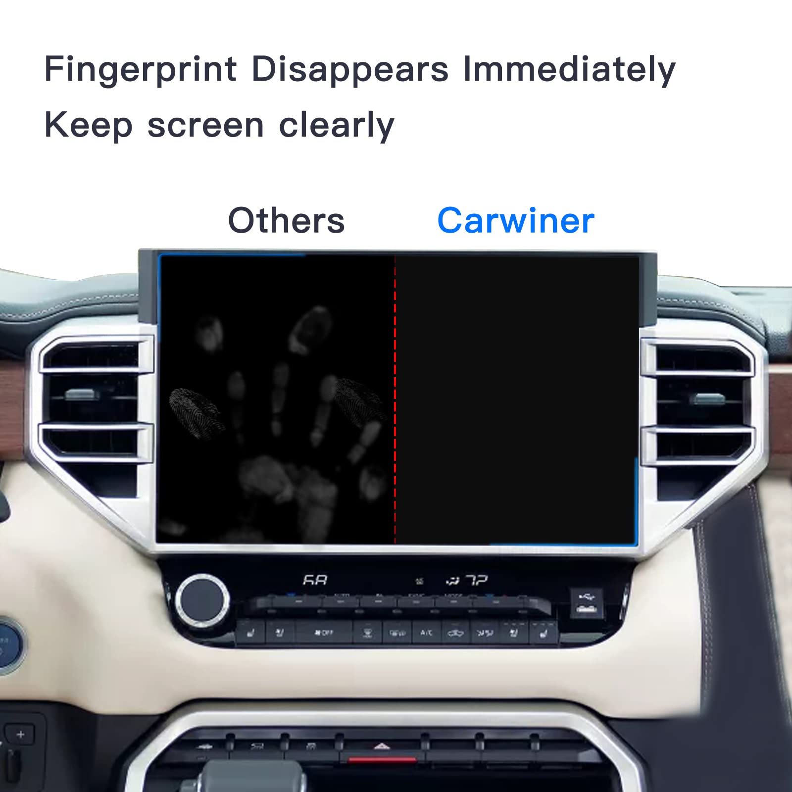 Carwiner Screen Protector For 2024 2025 Toyota Tacoma Limited/Trd Pro/Trailhunter 2022 2025 Tundra 2023 2025 Sequoia And 2025 Toyota 4Runner 14Inch Screen Protector 2024 Tacoma Accessories (Matte)