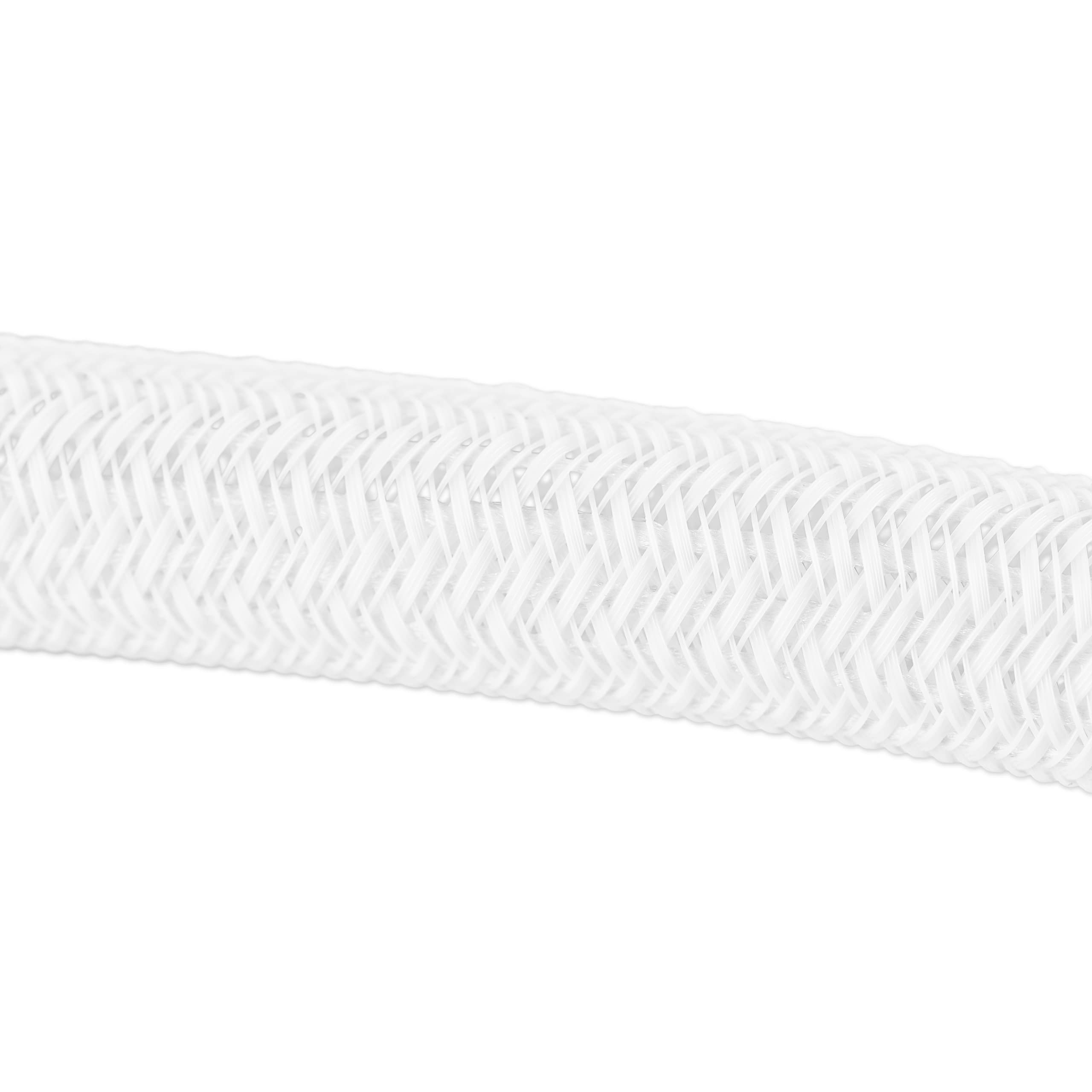 LIVAIA Self-Closing Cable Tidy Sleeve PET White 0.47-0.79in x 10ft Cuttable Desk Organizer