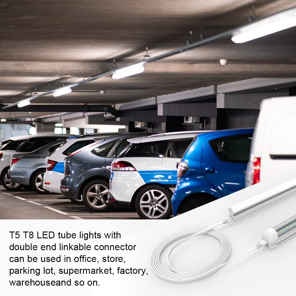 Shopled (4 Pack) 6Ft T5 T8 Led Shop Light Connecting Wire, Dual Ended Linkable Cable Cords For Led Tube Light Fixture, Ceiling L