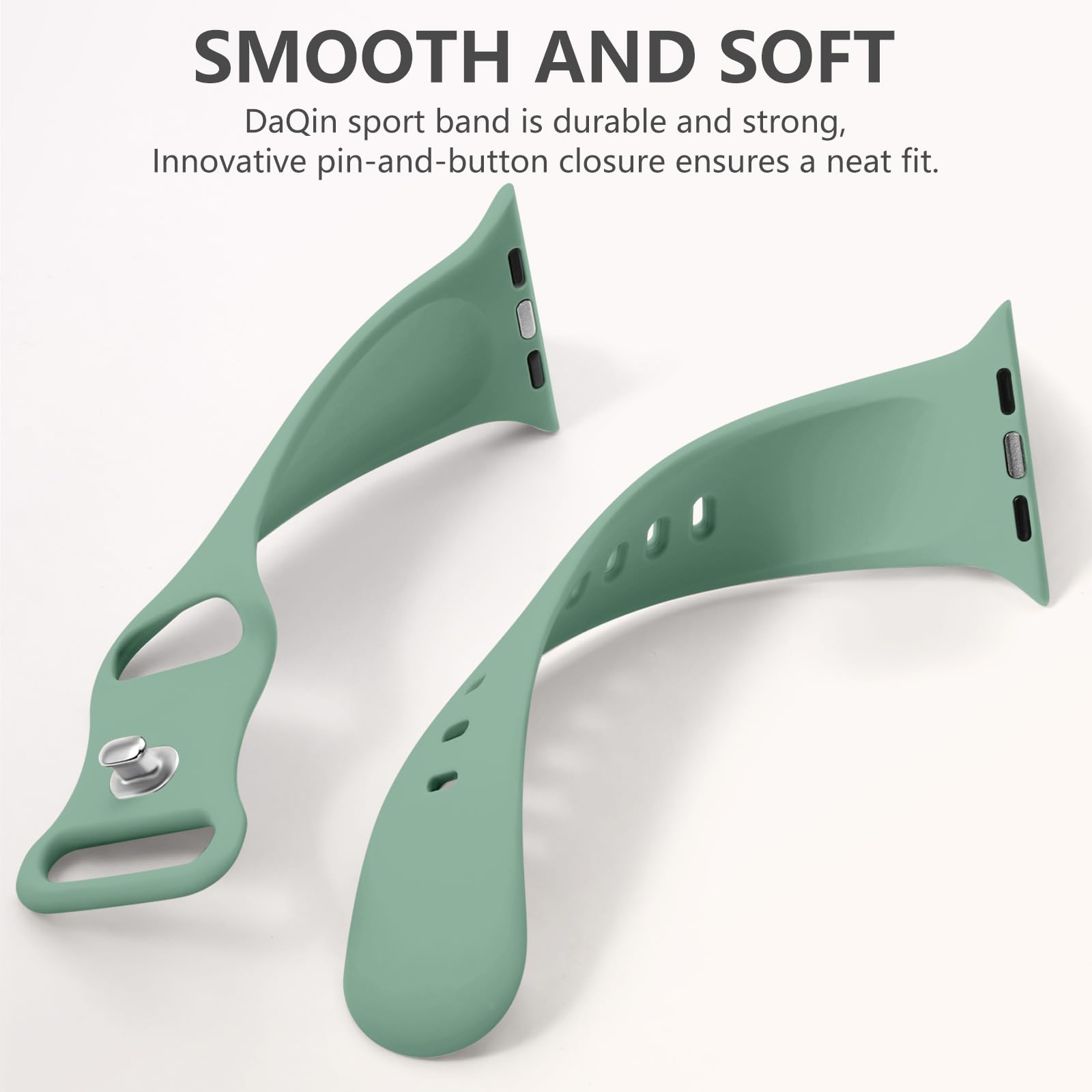 Daqin Sport Band Compatible With Apple Watch Band 44Mm 45Mm 46Mm 49Mm 38Mm 40Mm 41Mm 42Mm Men, Soft Silicone Waterproof Replacem