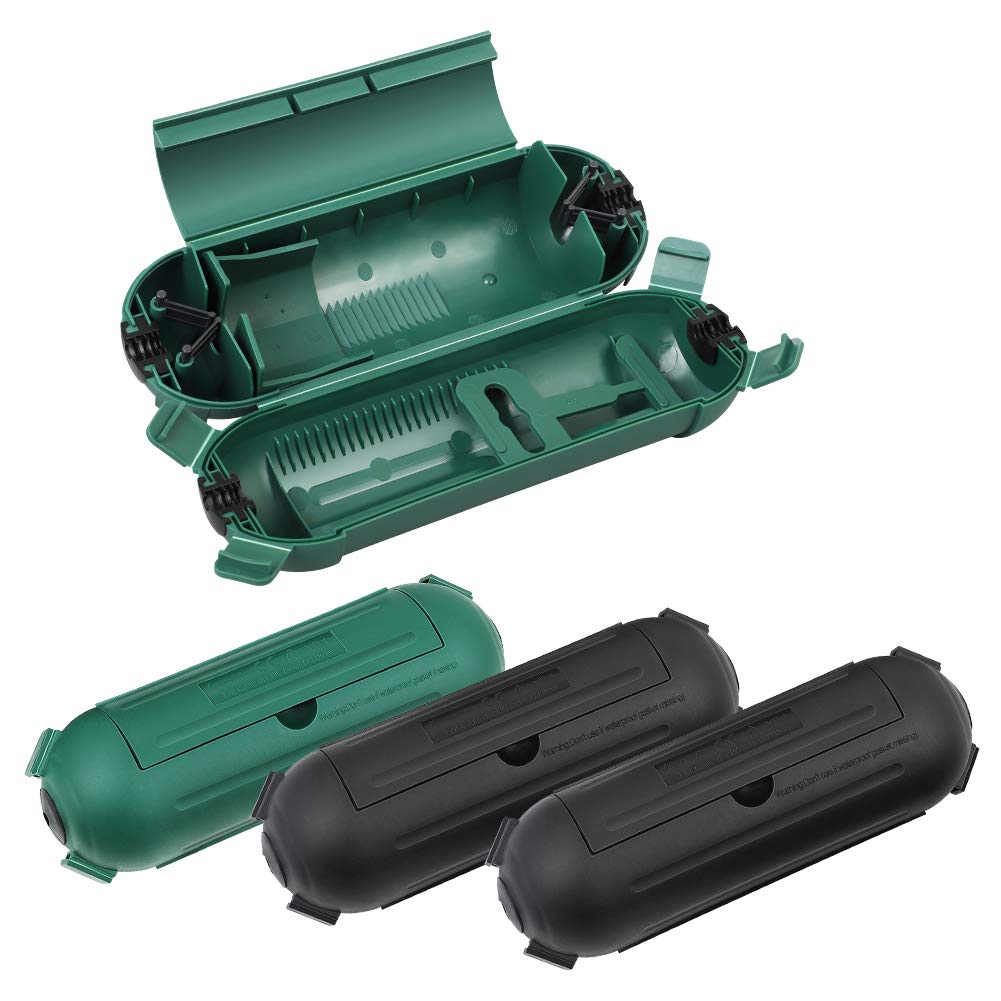 Dewenwils [4 Pack] Outdoor Extension Cord Safety Cover, Weatherproof Electrical Connection Box, Adjustable Compartment For Awg 1