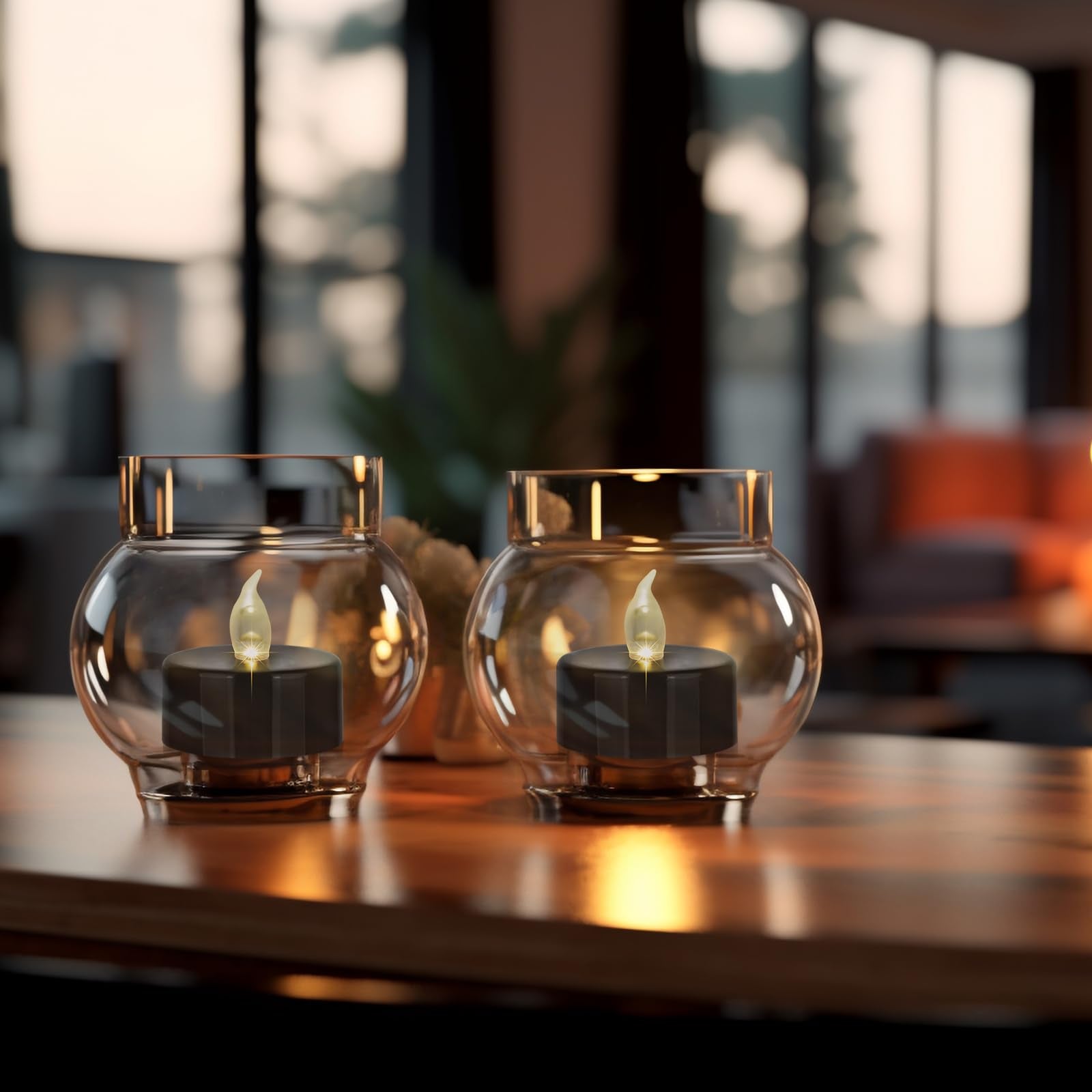 Battery Operated Led Tea Lights: 50Pack Flameless Votive Candles Lamp Realistic And Bright Flickering Holiday Gift Long Lasting