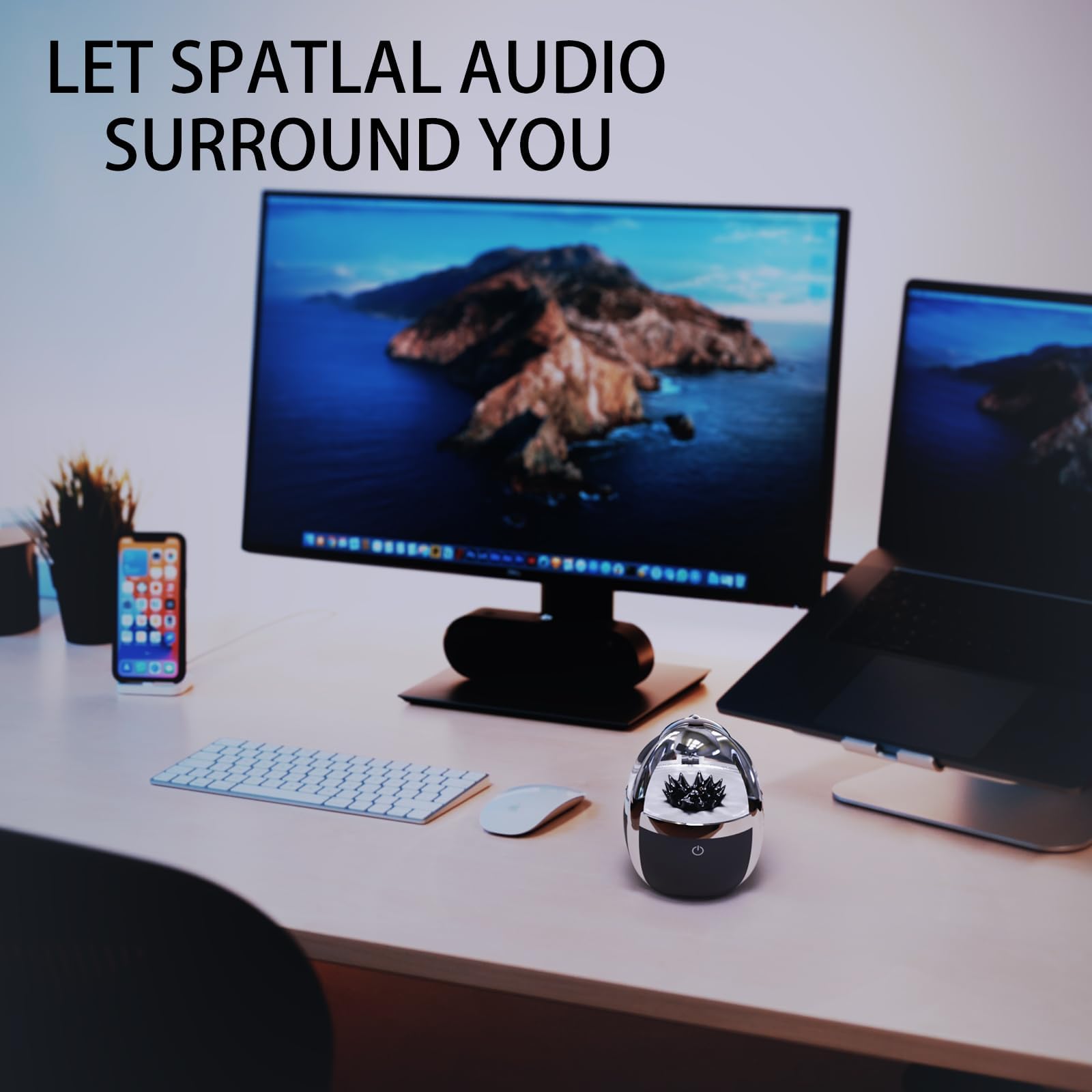 Interyi Ferrofluid Speaker   Music Comes To Life With Dancing Ferrofluid, Bluetooth 5.0 Wireless Speaker, And 4 Color Customizab