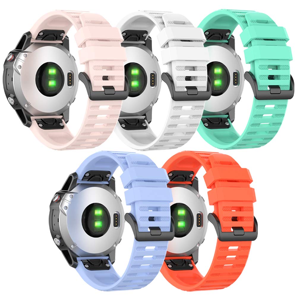Band For Garmin Fenix 7/7 Pro/6/6 Pro/5/5 Plus, Soft Silicone Replacement Watch Band Strap For Garmin Forerunner 745/935/945/955