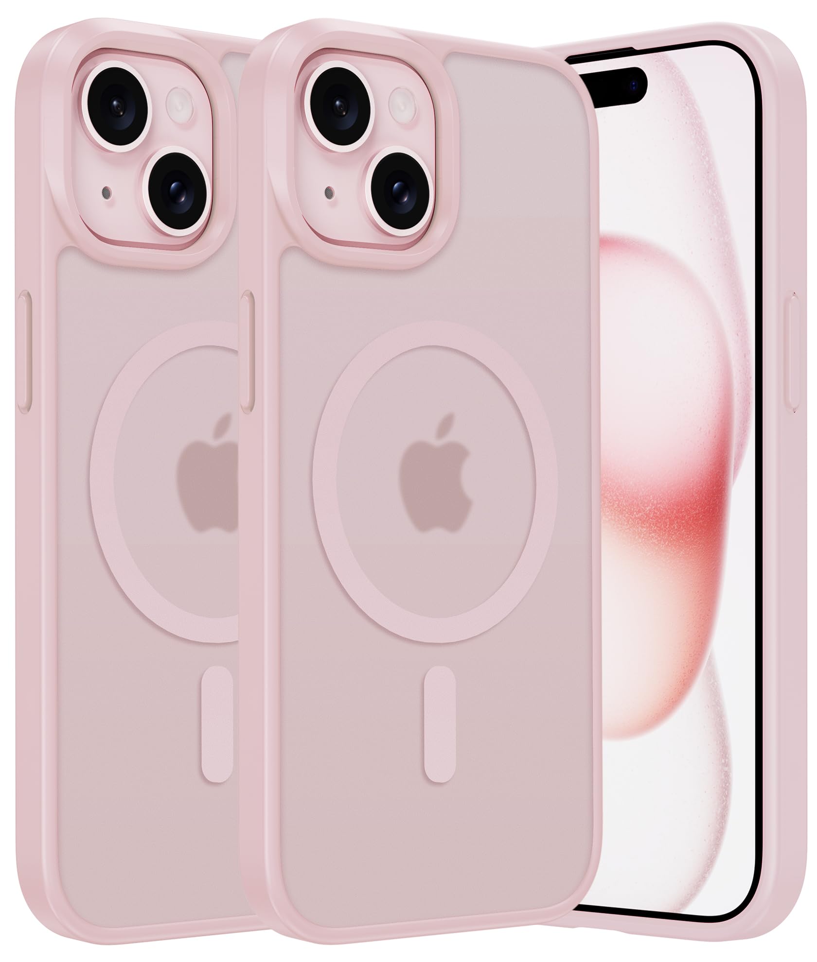 Fntcase For Iphone 15 Plus Phone Case: Strong Magnetic Phone Case | Translucent Matte Shockproof Protective Drop Protection Phon