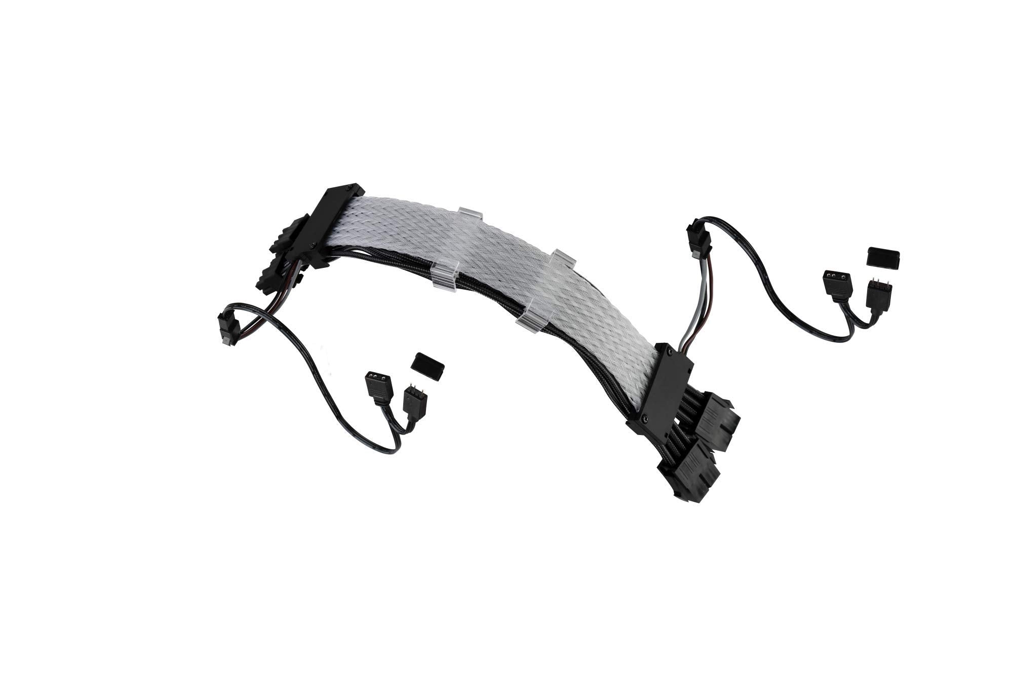 Gelid Solutions Astra Argb Extension 2X8 Pin (6+2) Atx Cable   Braided Fiber Optic Cover   Dual Side Rgb Lighting   24/16 Ultra