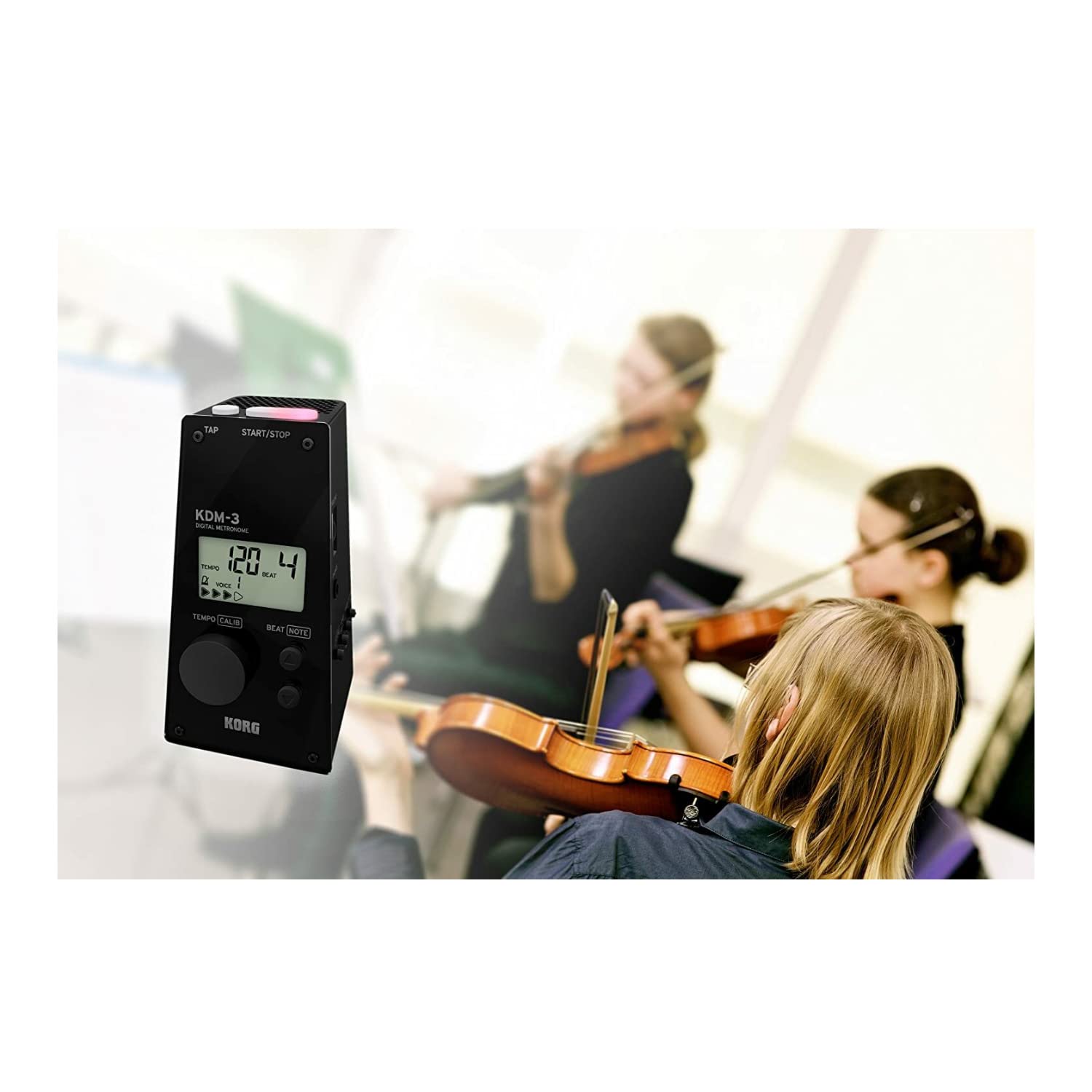 Korg Kdm-3 Digital Metronome W/ Memory Backup And Auto Power-Off Function - Black