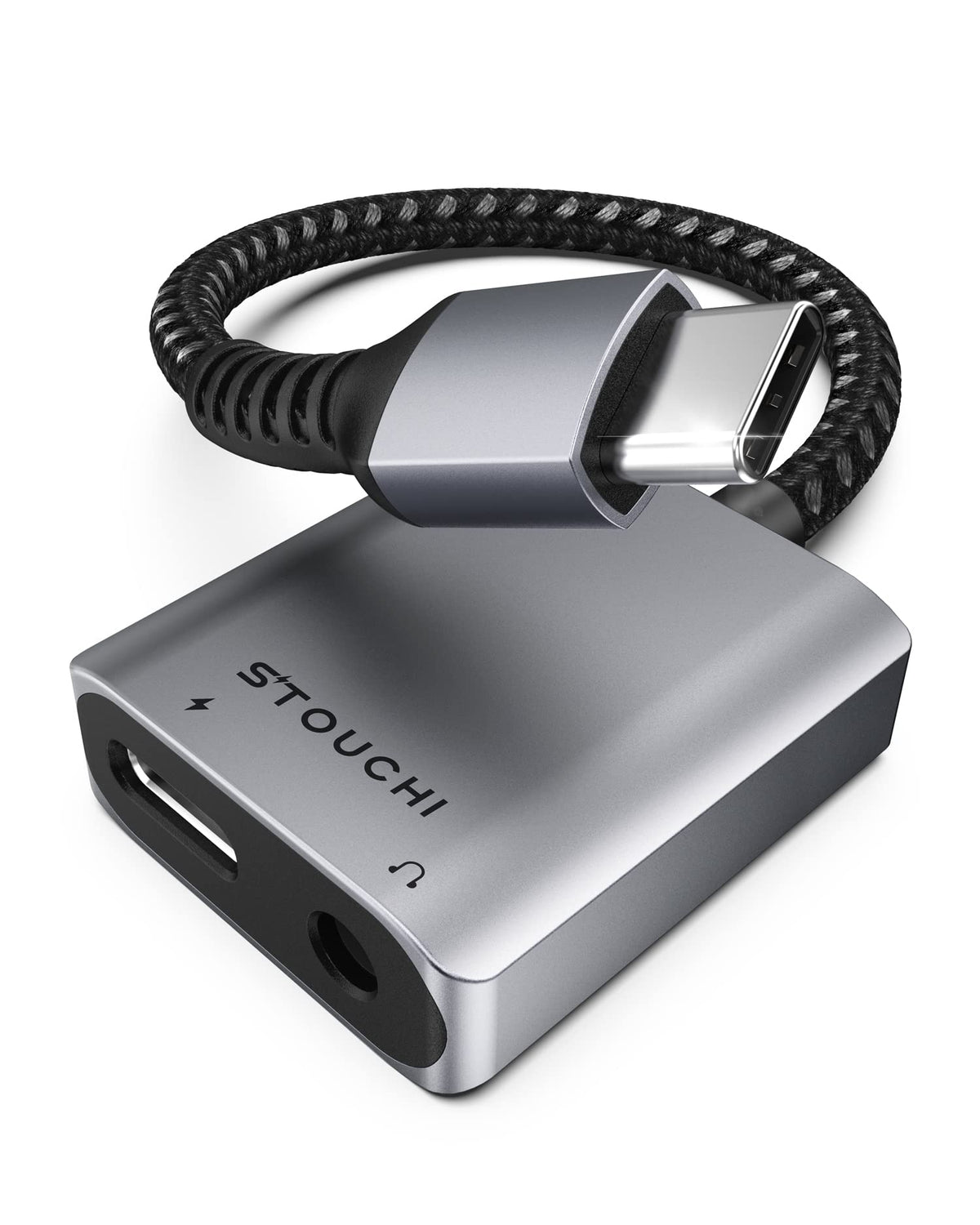 Stouchi USB C to 3.5mm Headphone and Charger Adapter, 2 in 1 iPhone 16/15 USB C to Aux Audio Jack with 30W Fast Charging, Hi-Fi Dongle Compatible with Pixel 9 8/7/6, iPad, Galaxy S22 S21 Note 20