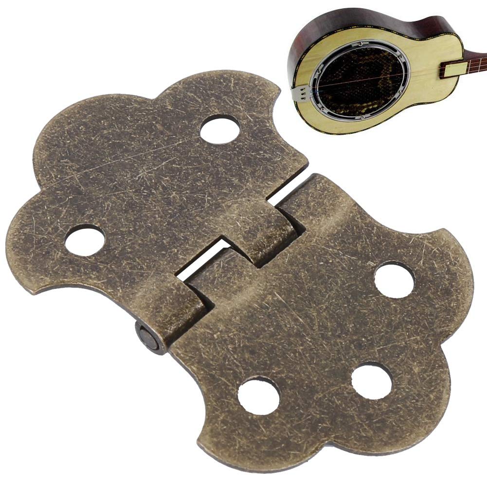 Bronze 3 String Guitar Hinge Tailpiece Hardtail Compatible With 3 String Cigar Box Guitars