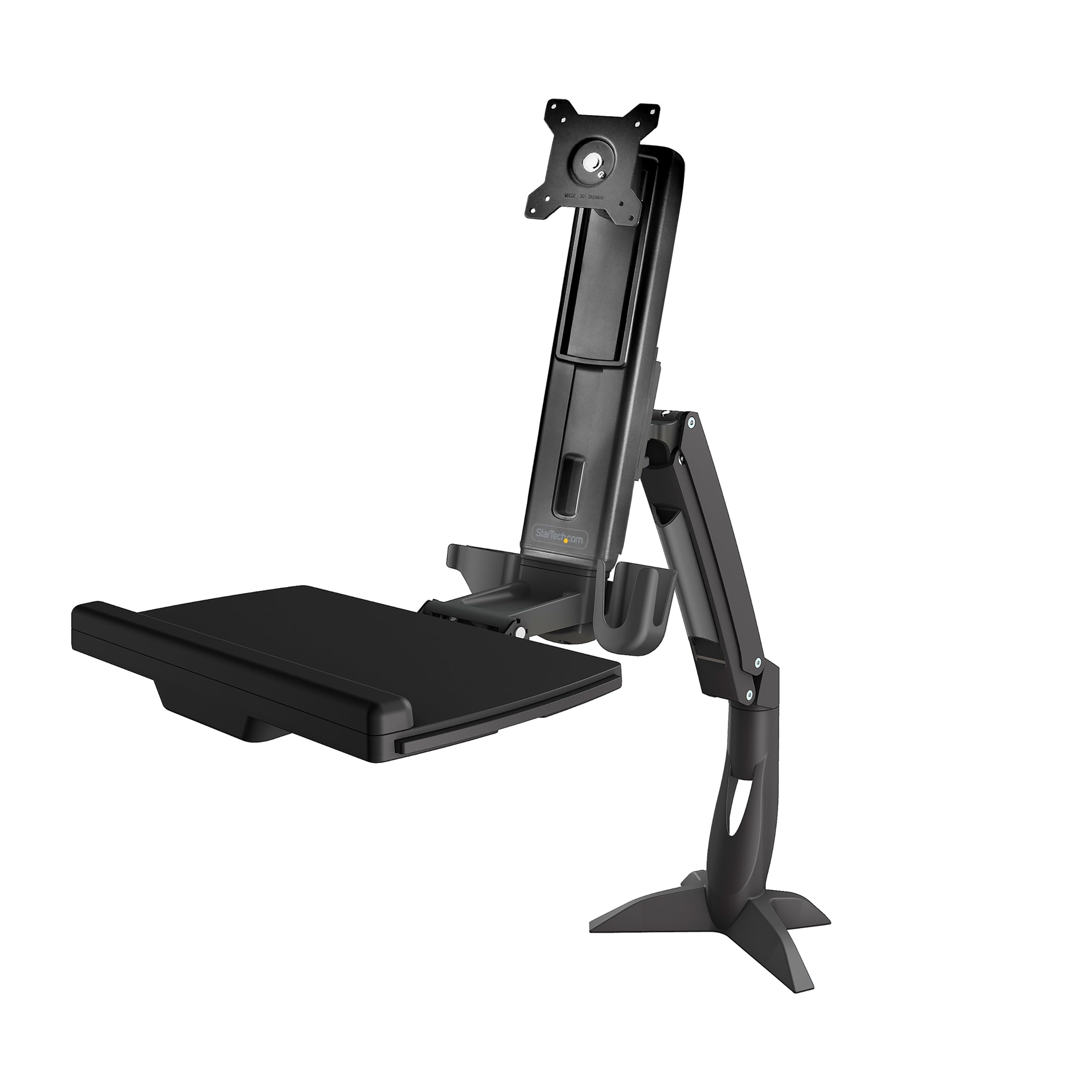 Startech.Com Sit Stand Monitor Arm   Desk Mount Adjustable Sit Stand Workstation Arm For Single 34'' Vesa Mount Display   Ergono