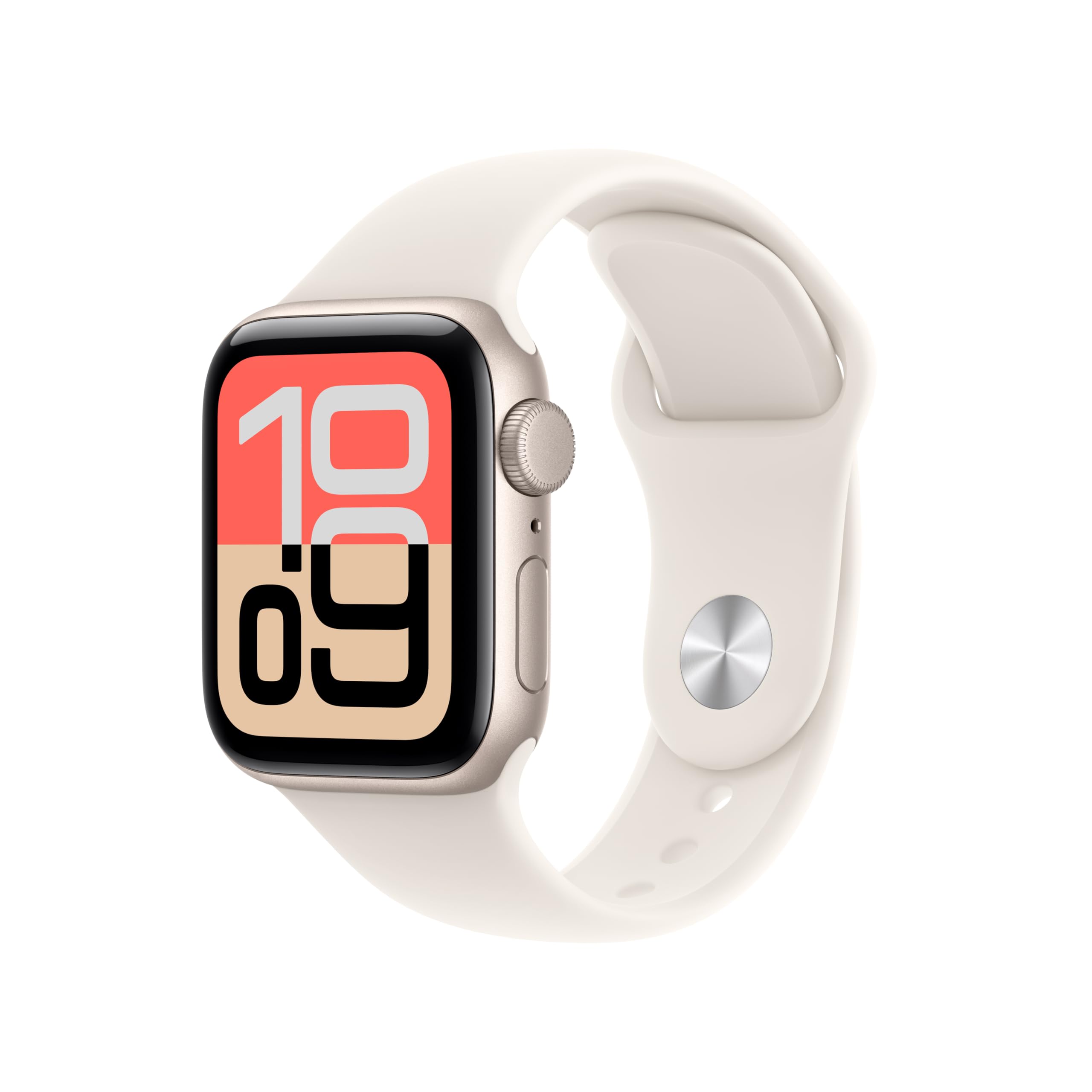 Apple Watch SE 3 [GPS 40mm] Smartwatch with Starlight Aluminum Case with Starlight Sport Band - M/L. Fitness and Sleep Trackers,