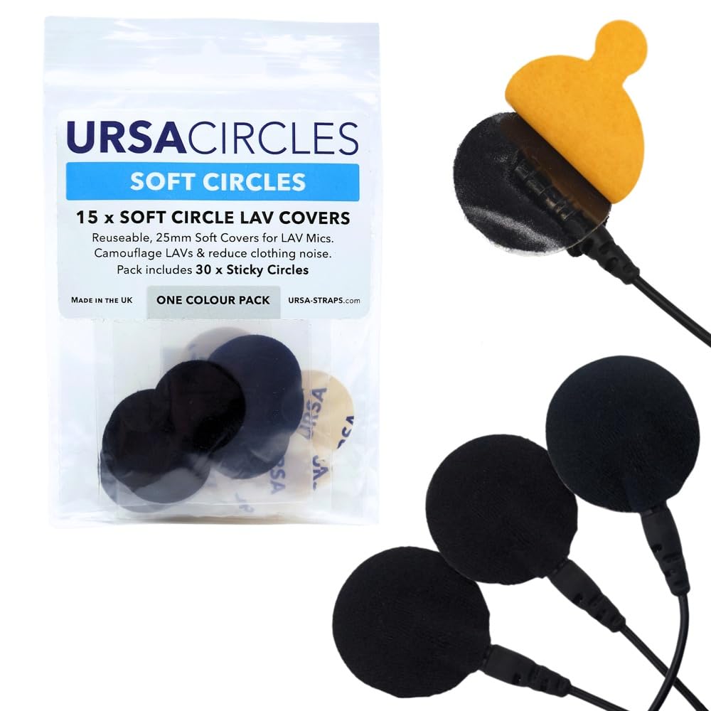 URSA Soft Circles: Reusable Soft Covers That Provide a Shield Against the Wind and Camouflage for Lavalier Mics (15x Soft Circle
