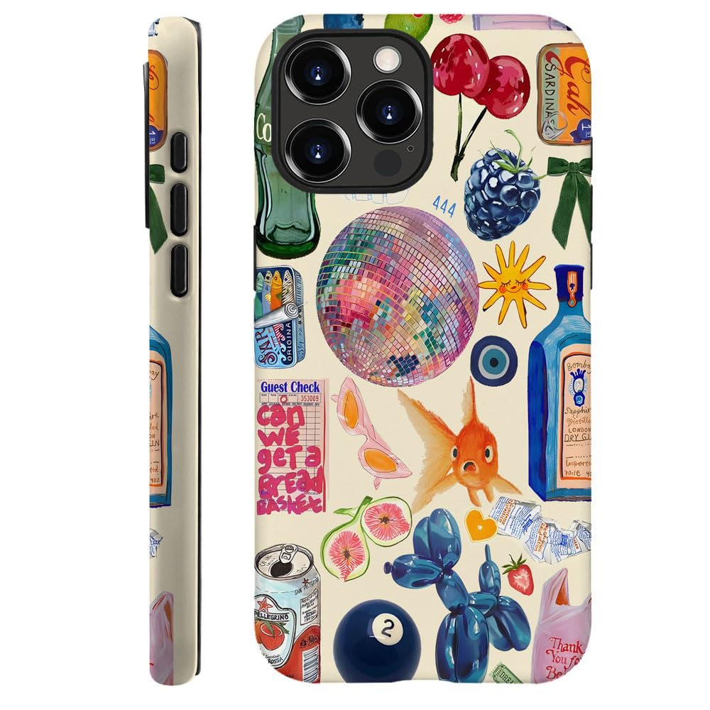 Generic Compatible with for iPhone 16 Pro Max,European Collage Lovely Phone Case for Girl Women Boy Men,Scratch Resistant Shockp