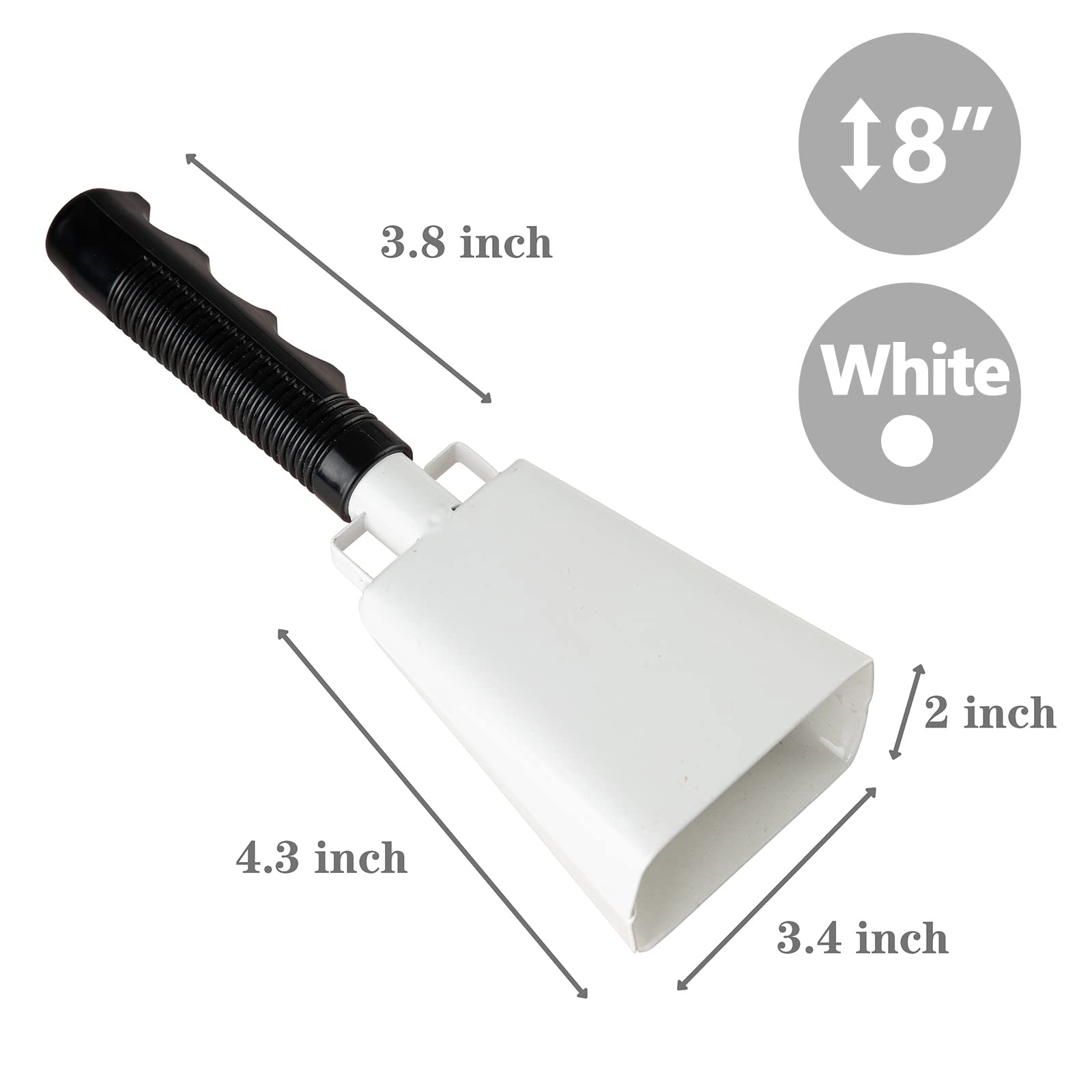 Cowbells 2Pcs,Steel Cow Bell 8 Inch With Handle,Cheering Hand Bell For Sports Events,Football Games,Party,Farm,Hand Chimes Percu