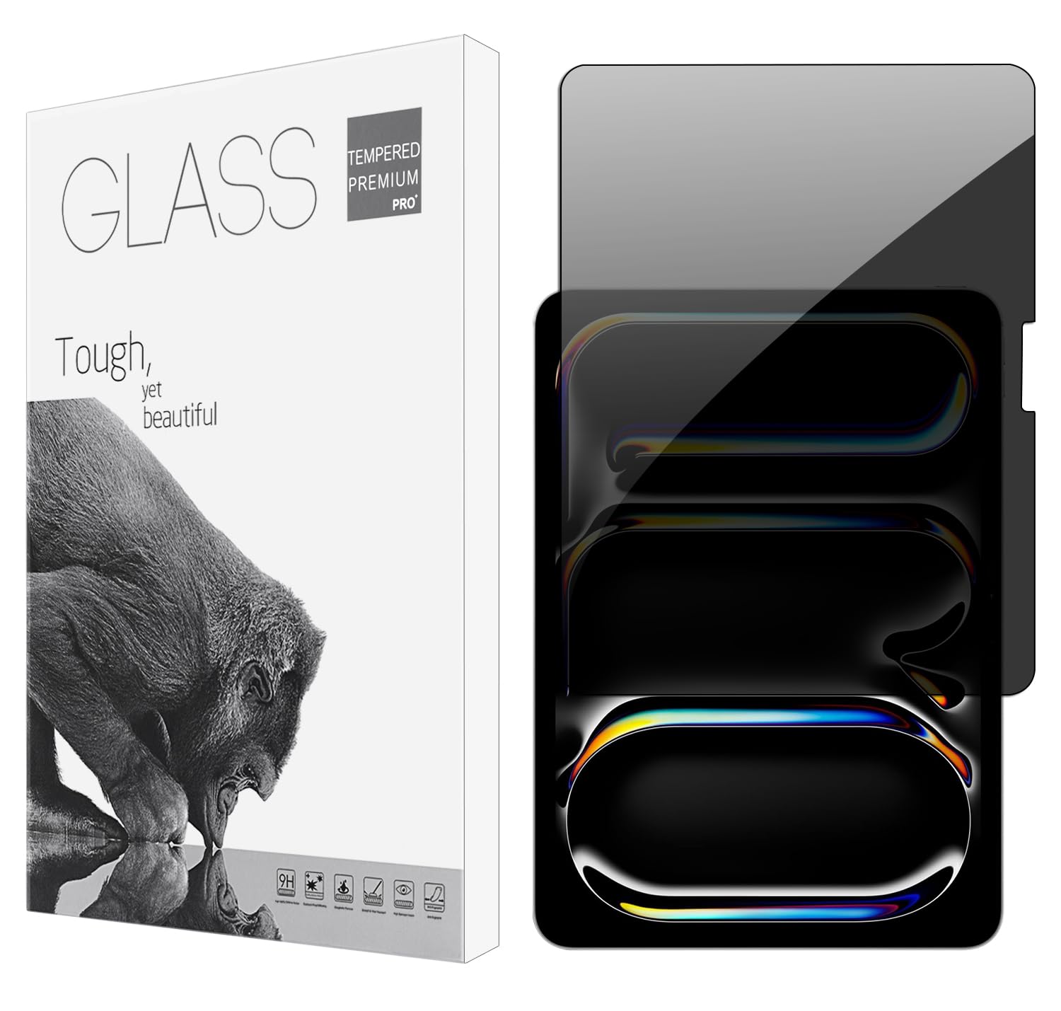 Yongmai Privacy Screen Film Protector For Ipad Pro 11 Inch 2024 5Th Generation M4, Scratch Resistant 9H Hardness Ipad Pro 11 Tab