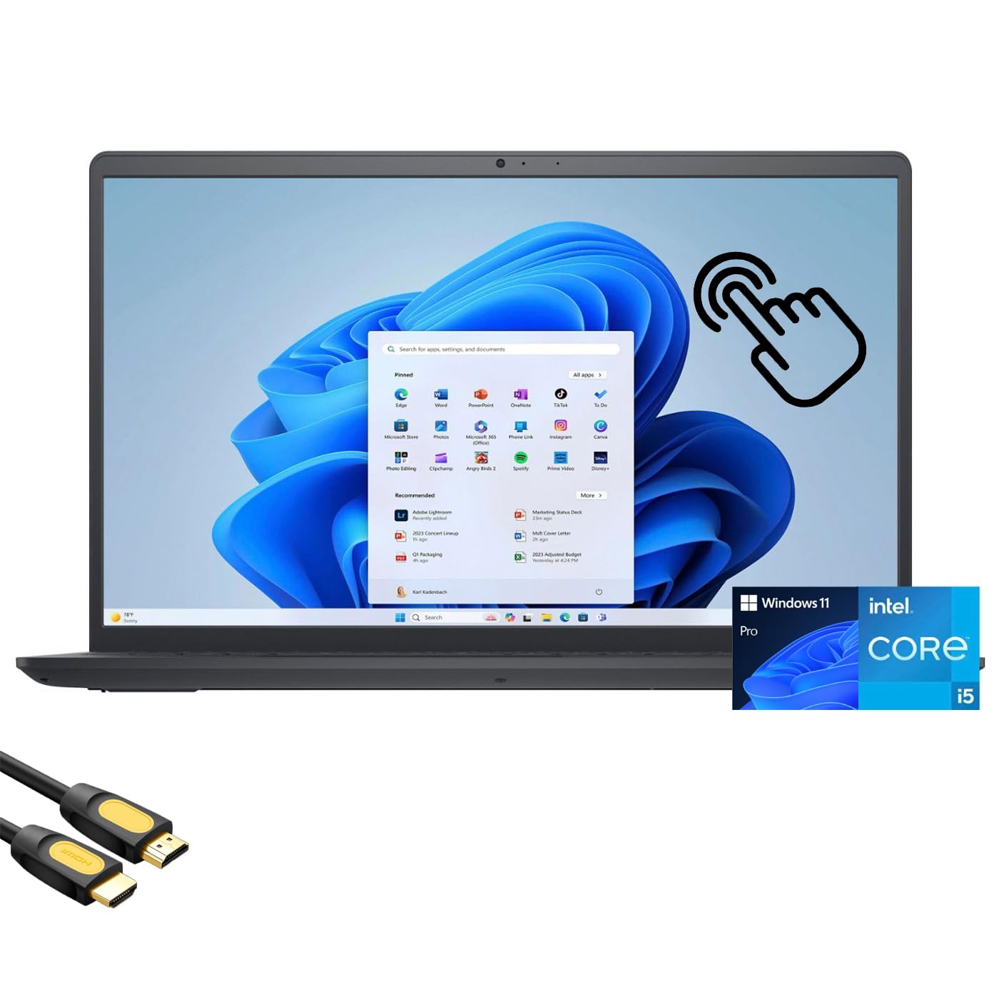 Dell Inspiron 15 Laptop for Business and Students, 15.6 FHD Touchscreen Display, 12th Gen Intel Core i5-1235U, 64GB RAM, 2TB NVM