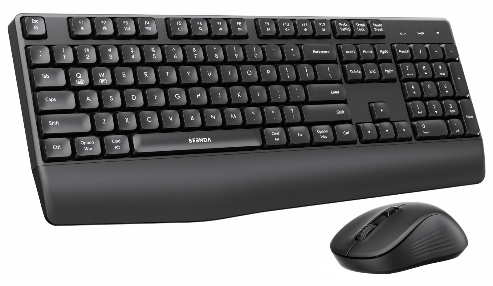 seenda COE200 Wireless Bluetooth Keyboard and Mouse Combo with Wrist Rest