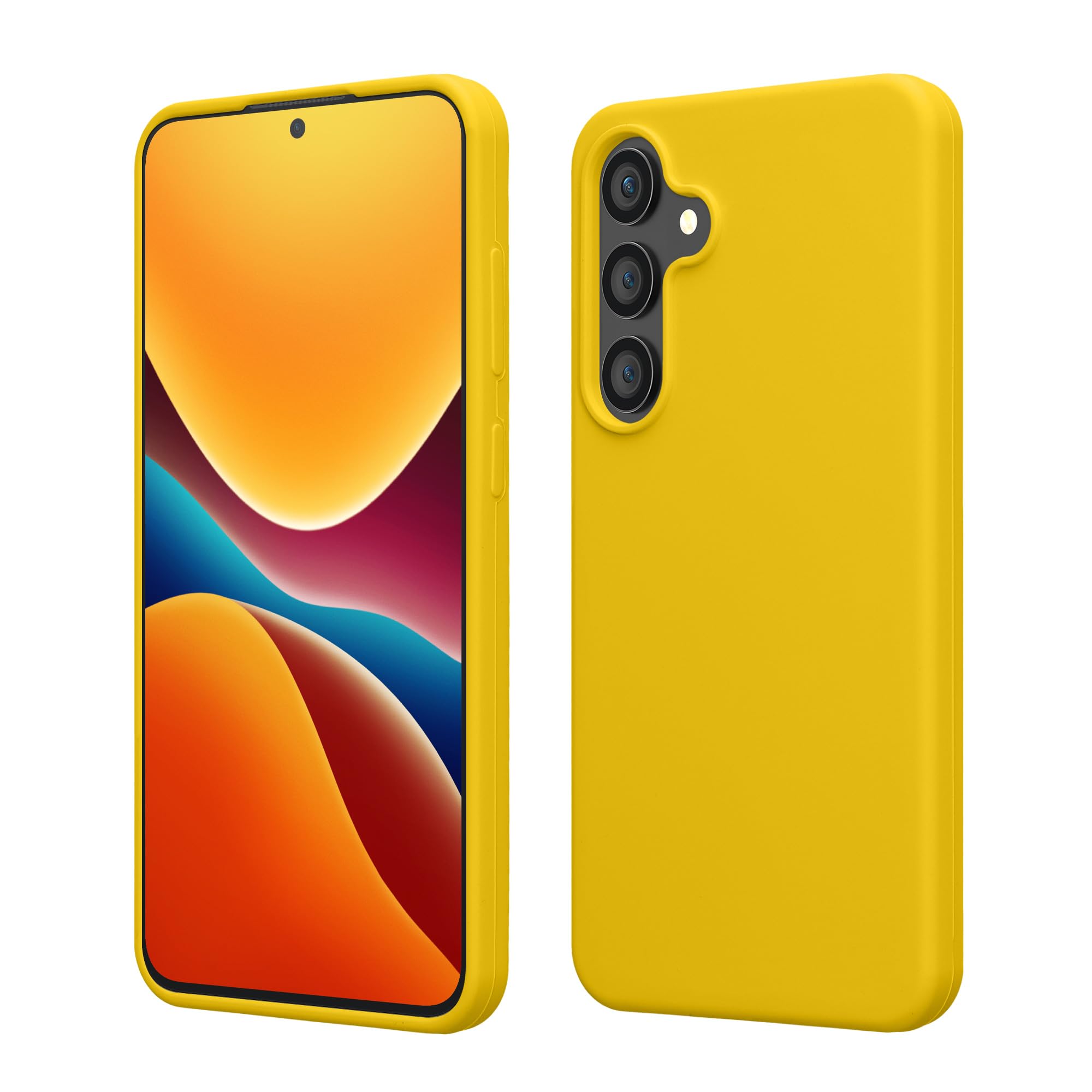 kwmobile Case Compatible with Samsung Galaxy S23 FE Case - TPU Silicone Phone Cover with Soft Finish - Radiant Yellow