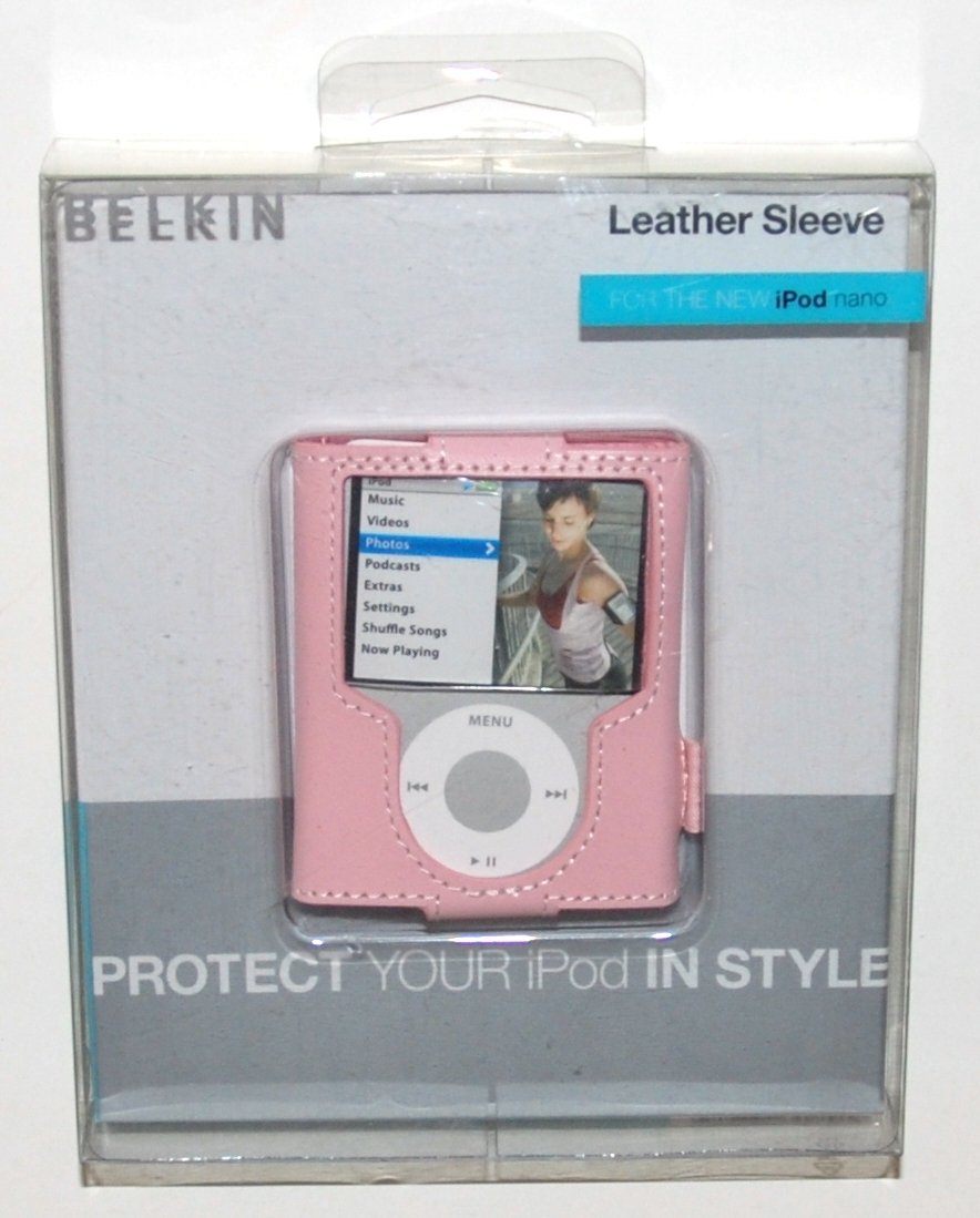 Belkin Leather Sleeve for iPod nano 3G (Pink)