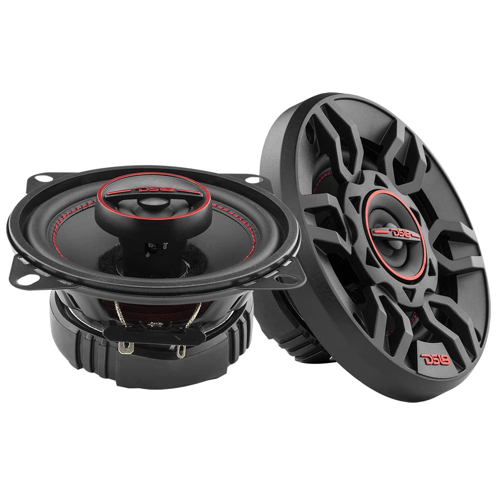 DS18 G4Xi GEN-X 4 2-Way Coaxial Speakers 120 Watts Max Power 4-Ohm with Mylar Balanced Dome Tweeters - Full Range Car Replacemen