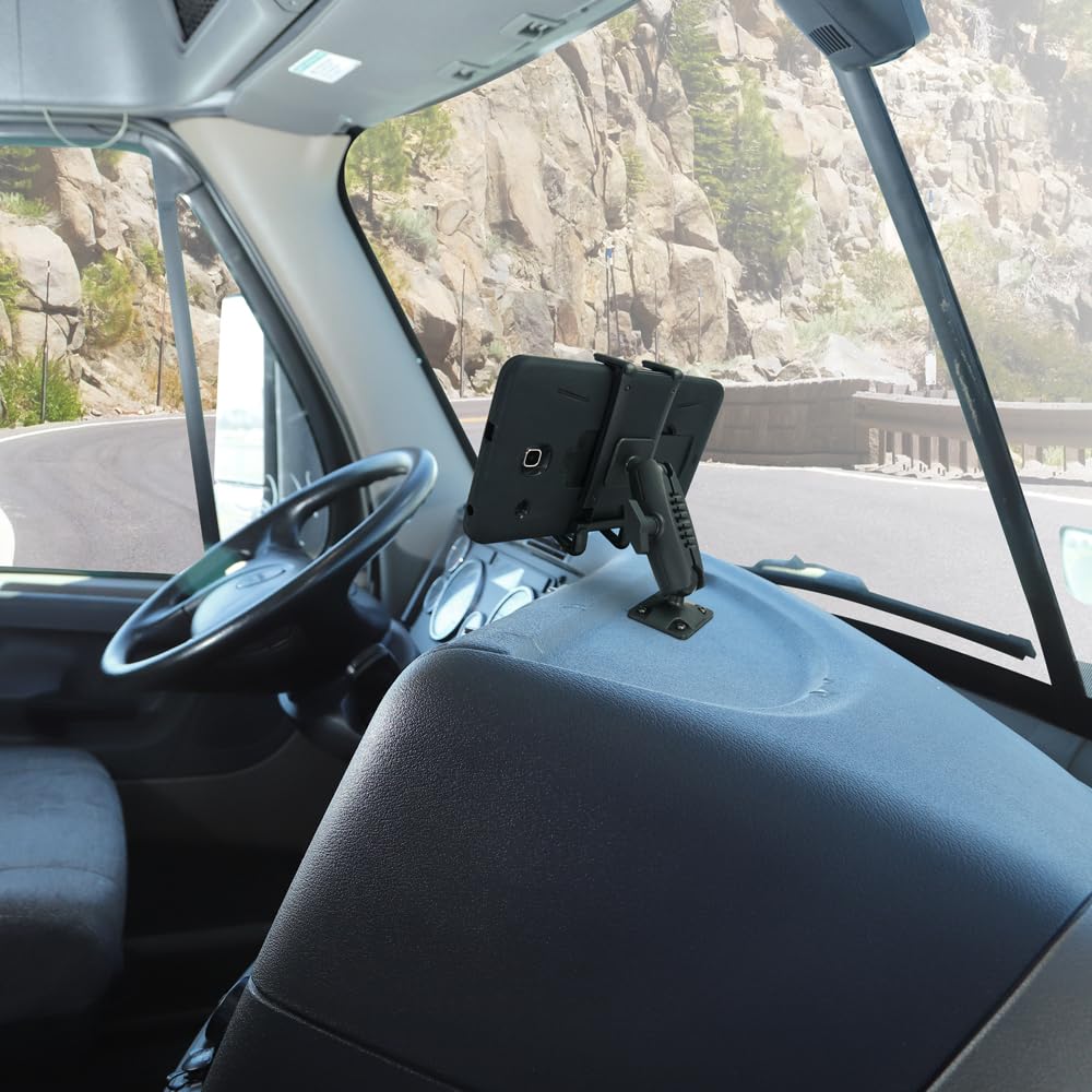 Arkon Mounts - Car Phone Holder | Secure Grip | Heavy Duty | Drill Base Car Phone Mount | Spring-Loaded Holder Expands Up To 7.2