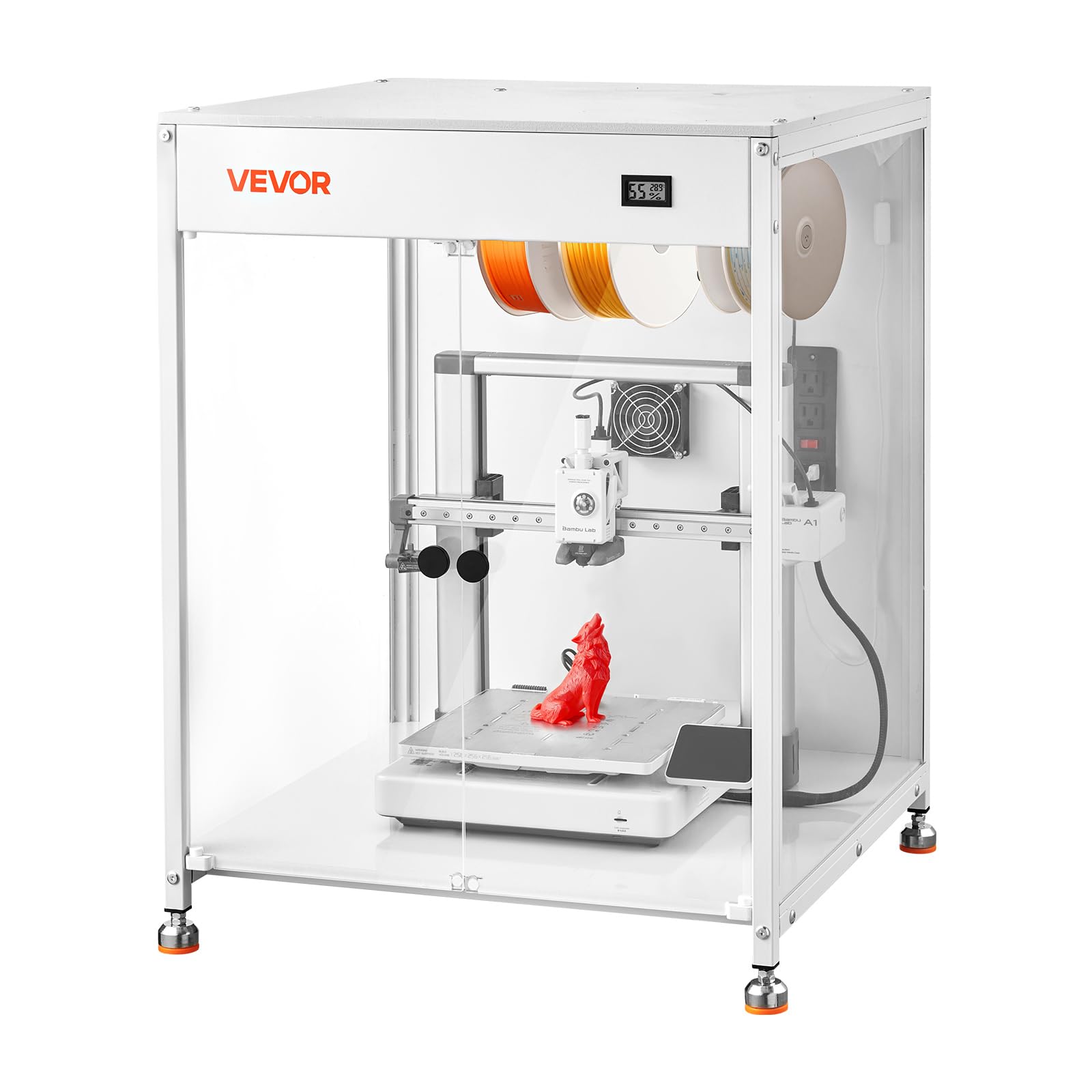 VEVOR 3D Printer Enclosure with Ventilation, Dustproof Waterproof Transparent Acrylic 3D Printer Tent, Constant Temperature Prot