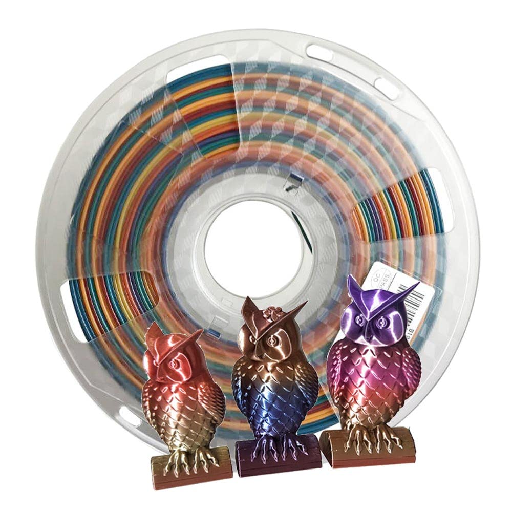 Shiny Silk Pla Fast Color Gradient Change Rainbow Pla Multicolored 3D Printer Filament 1.75Mm 1Kg 3D Printer Material Metallic R
