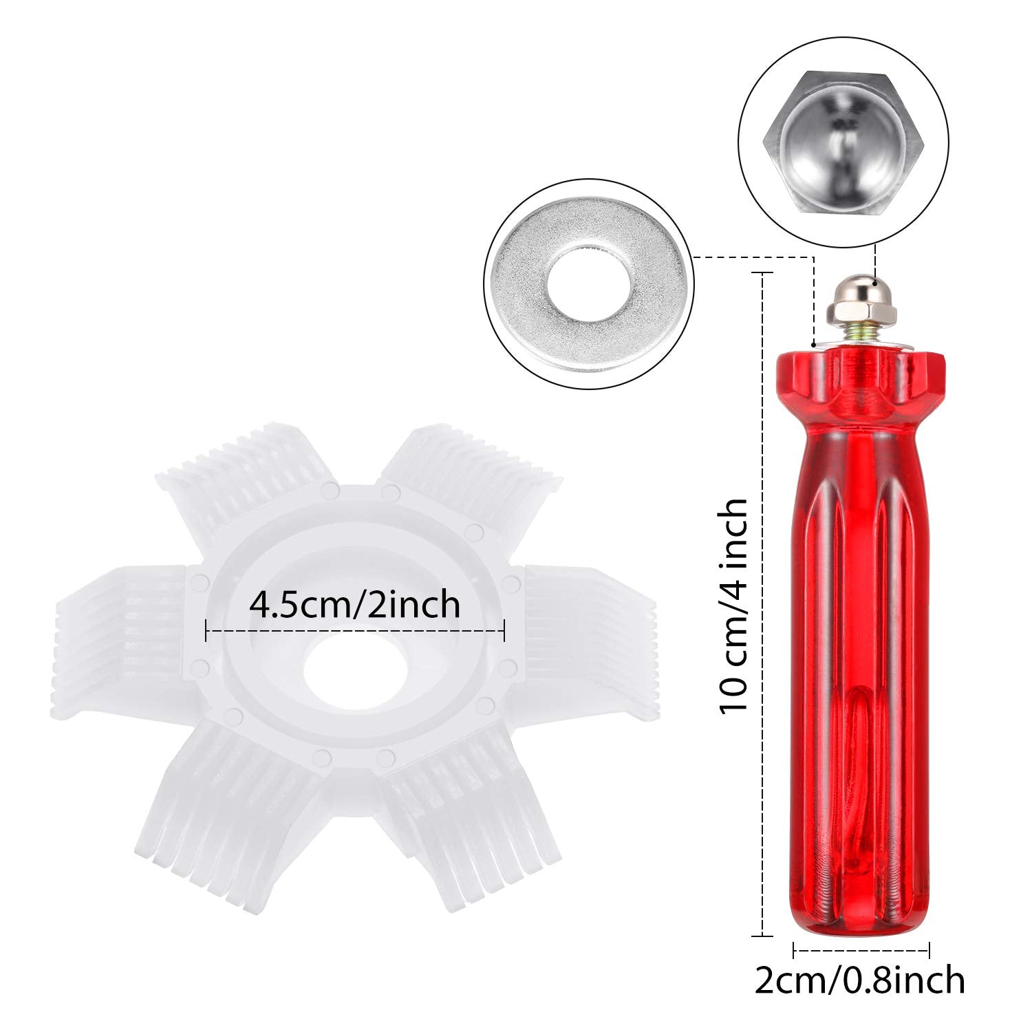 4 Pieces Air Conditioner Condenser Fin Cleaning Brush Coil Condenser Brush Fin Comb Stainless Steel Air Refrigerator Cleaner, 3