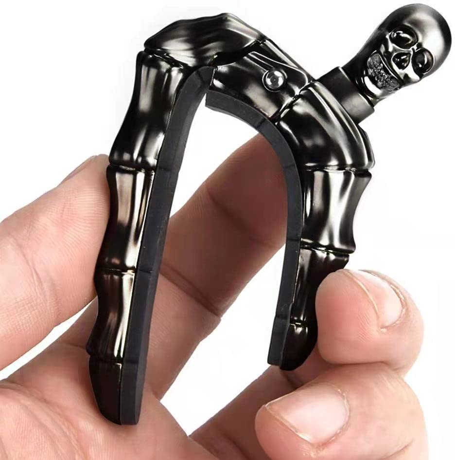 Geva Guitar Capo Skull Knob For Acoustic And Electric Guitar Skeleton Head, Universal 4 5 6 12 Strings Instrument Capos For Geva