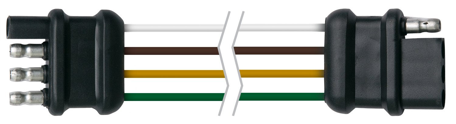 Ancor Trailer Connector-Flat 4-Wire - 12'' Loop,WBAUVB077S89B73