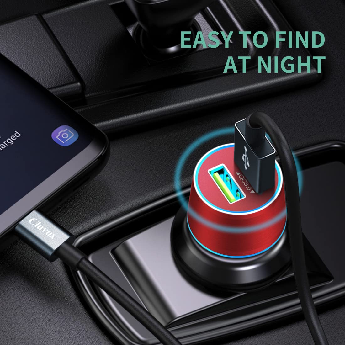 Rapid Usb C Car Charger, Compatible For Samsung Galaxy S23/S22/S21/Note 20/Ultra/10/Plus/9/8/S20/S10+/S10E/S9/S8/A50/A70, Quick