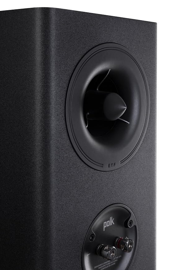 Polk Reserve R100 Small Bookshelf Speaker For Dynamic, Detailed Home Theater Audio, 1 Pinnacle Ring Tweeter & 5.25 Turbine Cone