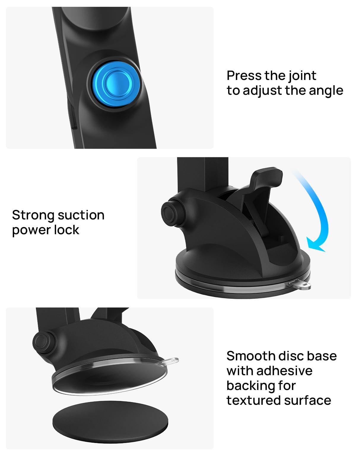 Joytutus Starlink Mini Dash Mount Suction Cup Mount, Wider Adjustable Angle Starlink Mini Car Mount For Dashboard, Starlink Mini