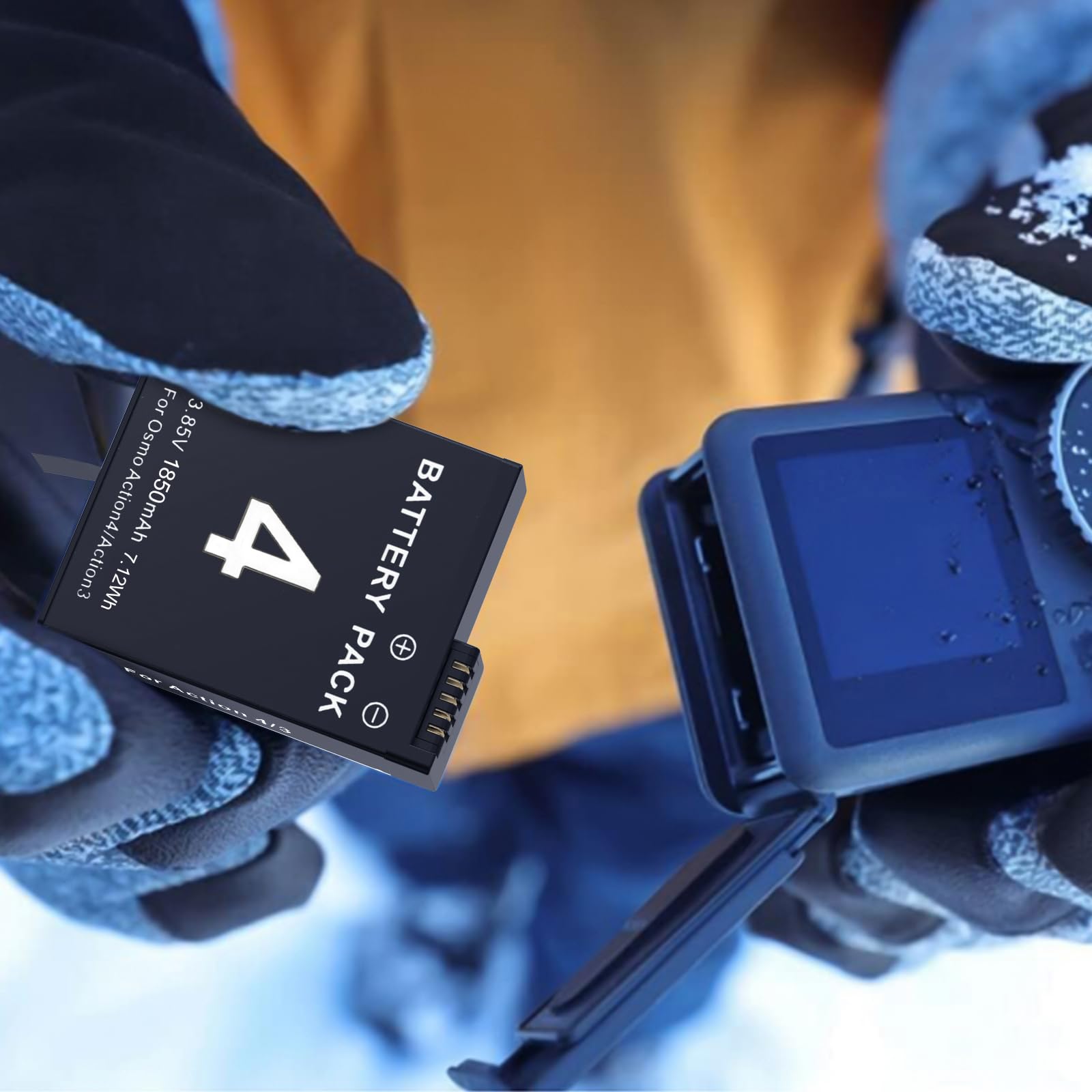 3 Packs Replacement Batteries For Dji Osmo Action 4, Osmo Action 3, 1850Mah Rechargeable Battery With 3 Channel Battery Charger,