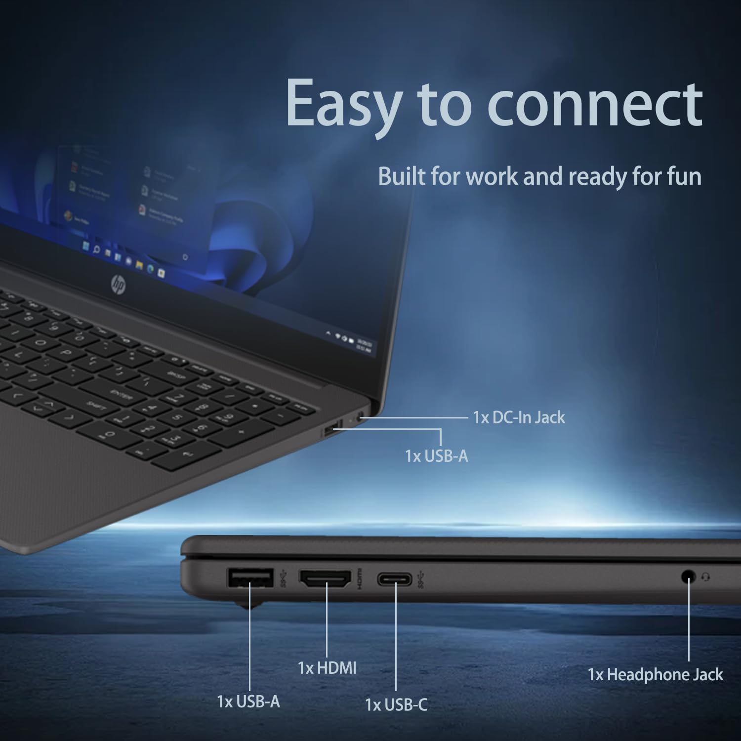 Hp 255 G10 Business Laptop, 15.6'' Fhd Ips Display, Intel Core I5-1334U (Up To 4.6 Ghz), 16Gb Ram, 1Tb Ssd, Webcam Hdmi Wi-Fi 6,