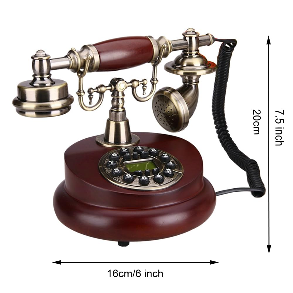 Telpal Classic Vintage Desktop Wired Office Telephone Of 1950 Old Fashioned Antique Style Home Phone
