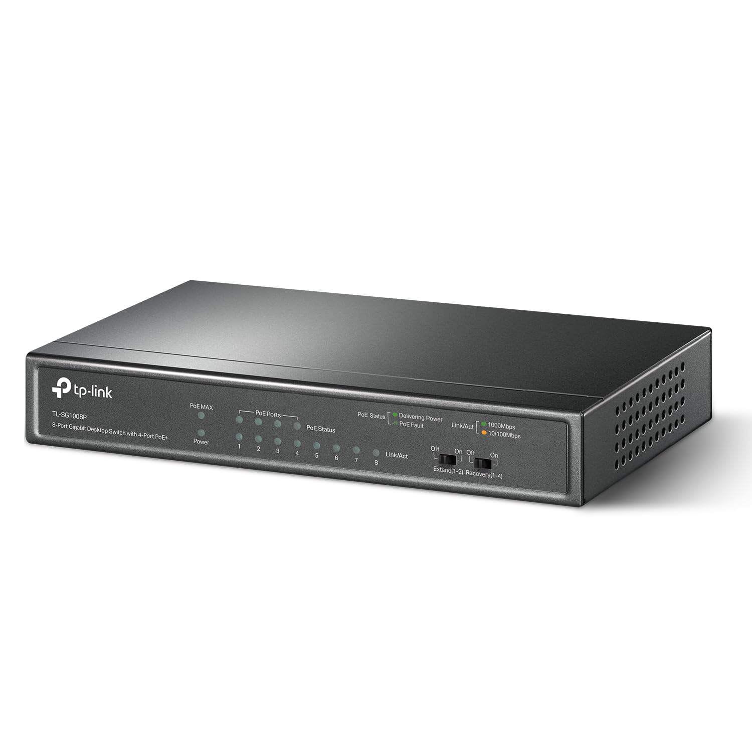 Tp Link Tl Sg1008P | 8 Port Gigabit Poe Switch | 4 Poe+ Ports @64W | Desktop | Plug & Play | Sturdy Metal W/ Shielded Ports | Fa