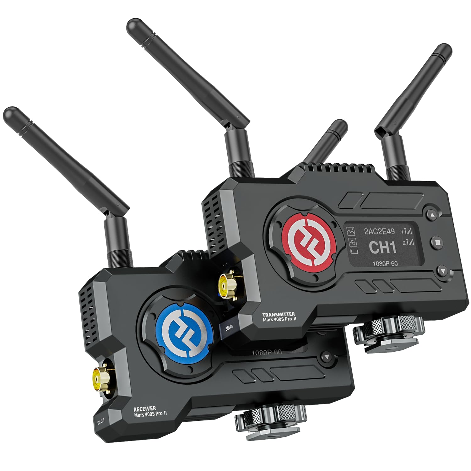 Hollyland Mars 400S PRO II Wireless SDI HDMI Video Transmitter and Receiver, 0.07s Latency 450ft Range, 4APP Monitoring, 1080p 1