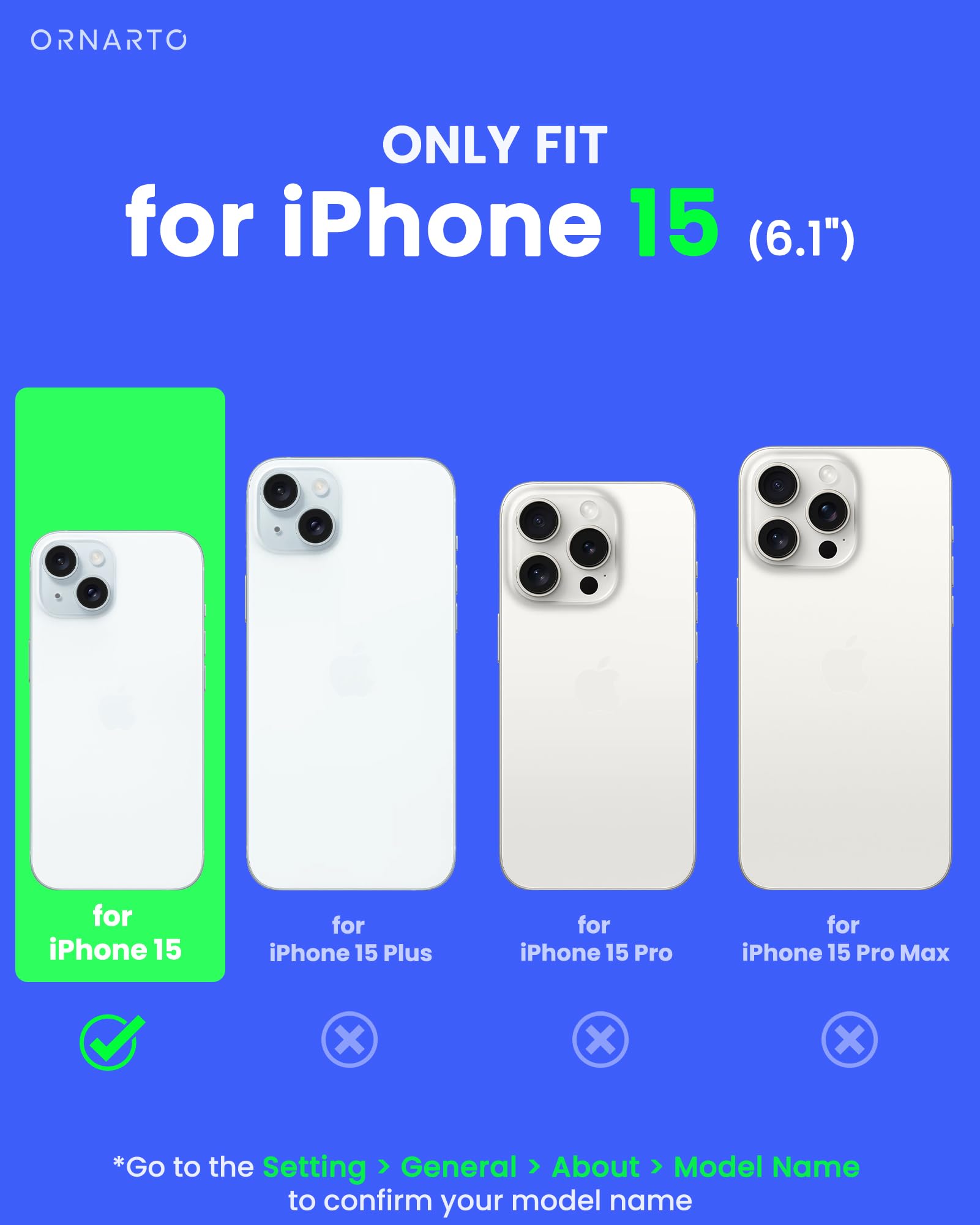 Ornarto Air Case For Iphone 15 Clear, Compatible With Magsafe, Military Grade Drop Protection Cover With Built In Air White