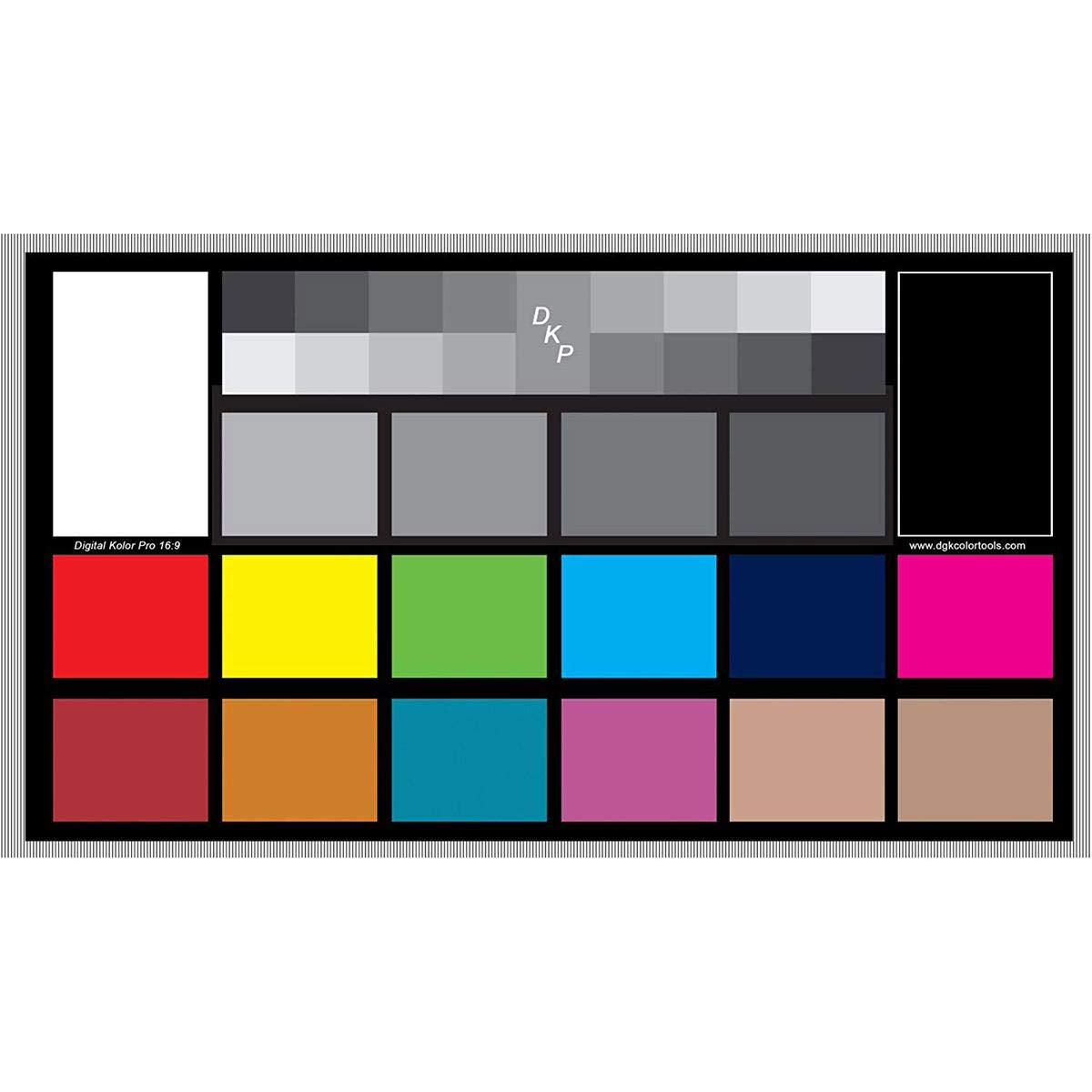 Dgk Color Tools Digital Kolor Pro 16:9 Large Color Calibration And Video Chip Chart, 2 Pack